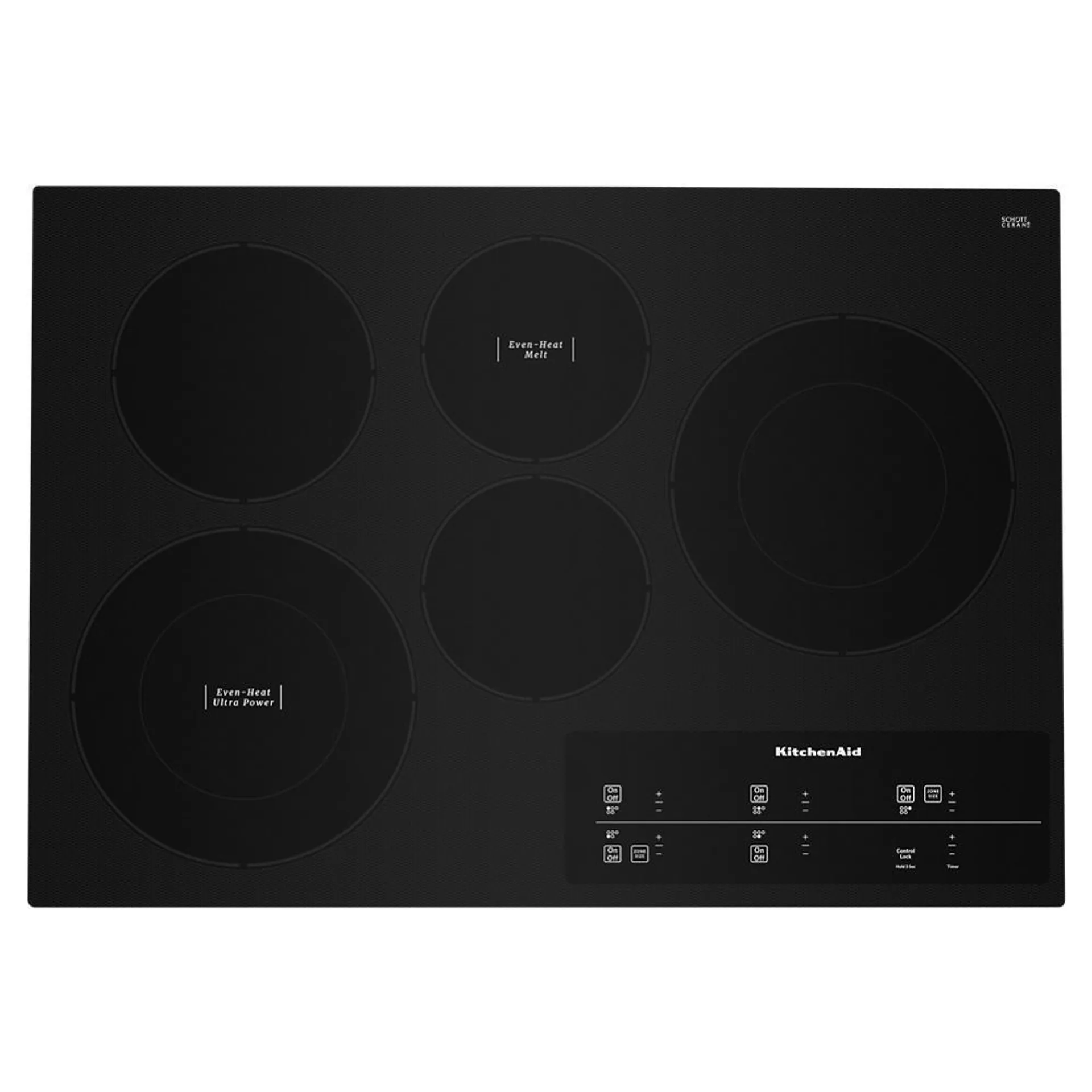 KitchenAid® 30" Black Electric Cooktop (Smooth Top)