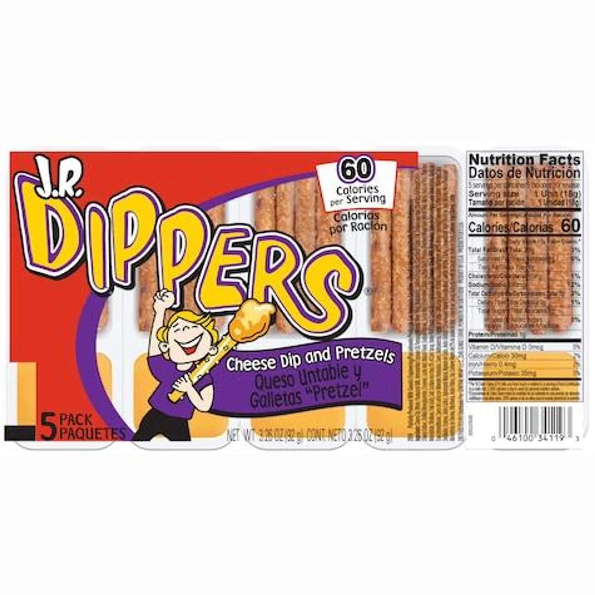 J.R. Dippers Cheese Dip & Pretzels, 5-ct. Packs