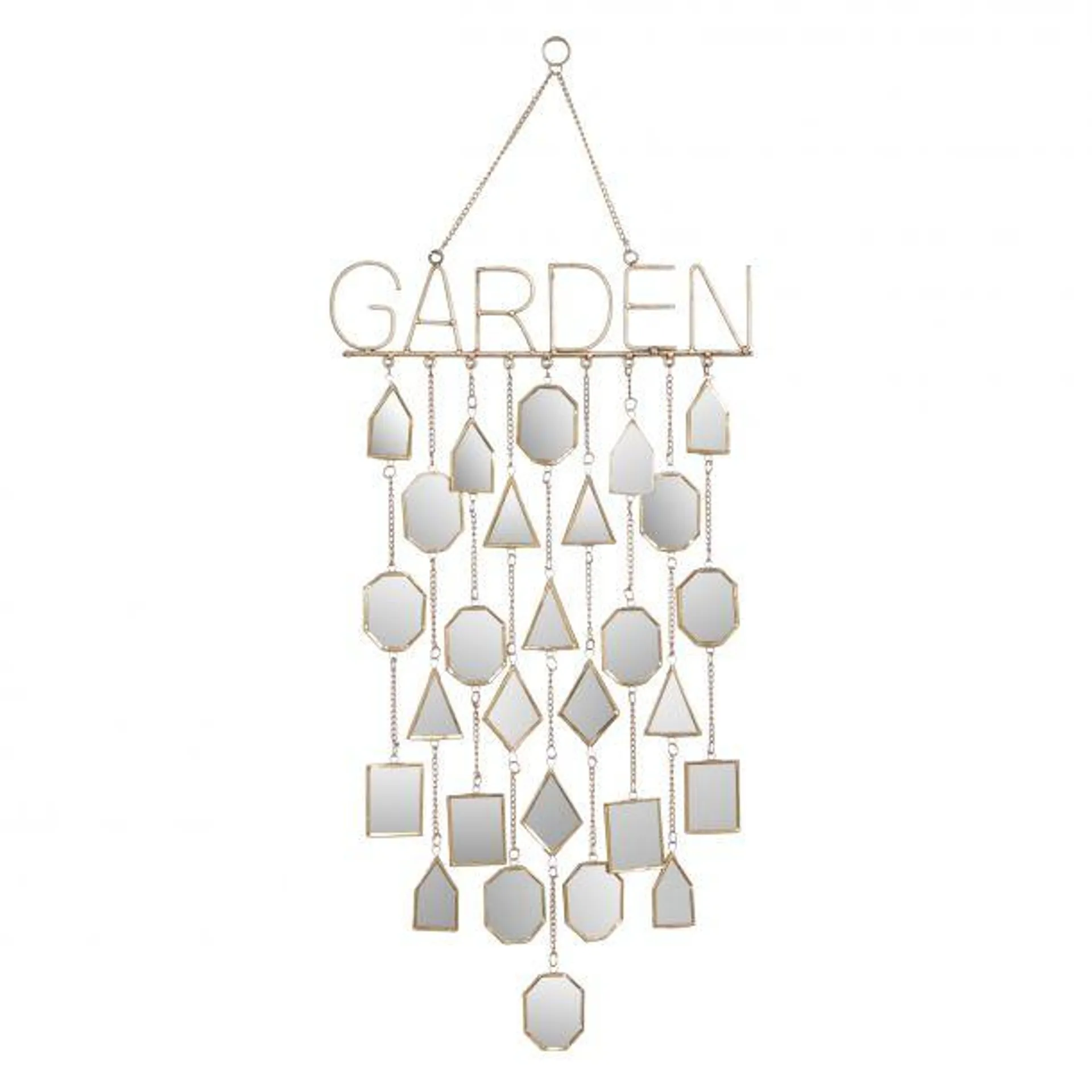 Gold Metal Eclectic Windchime, 15" x 36"