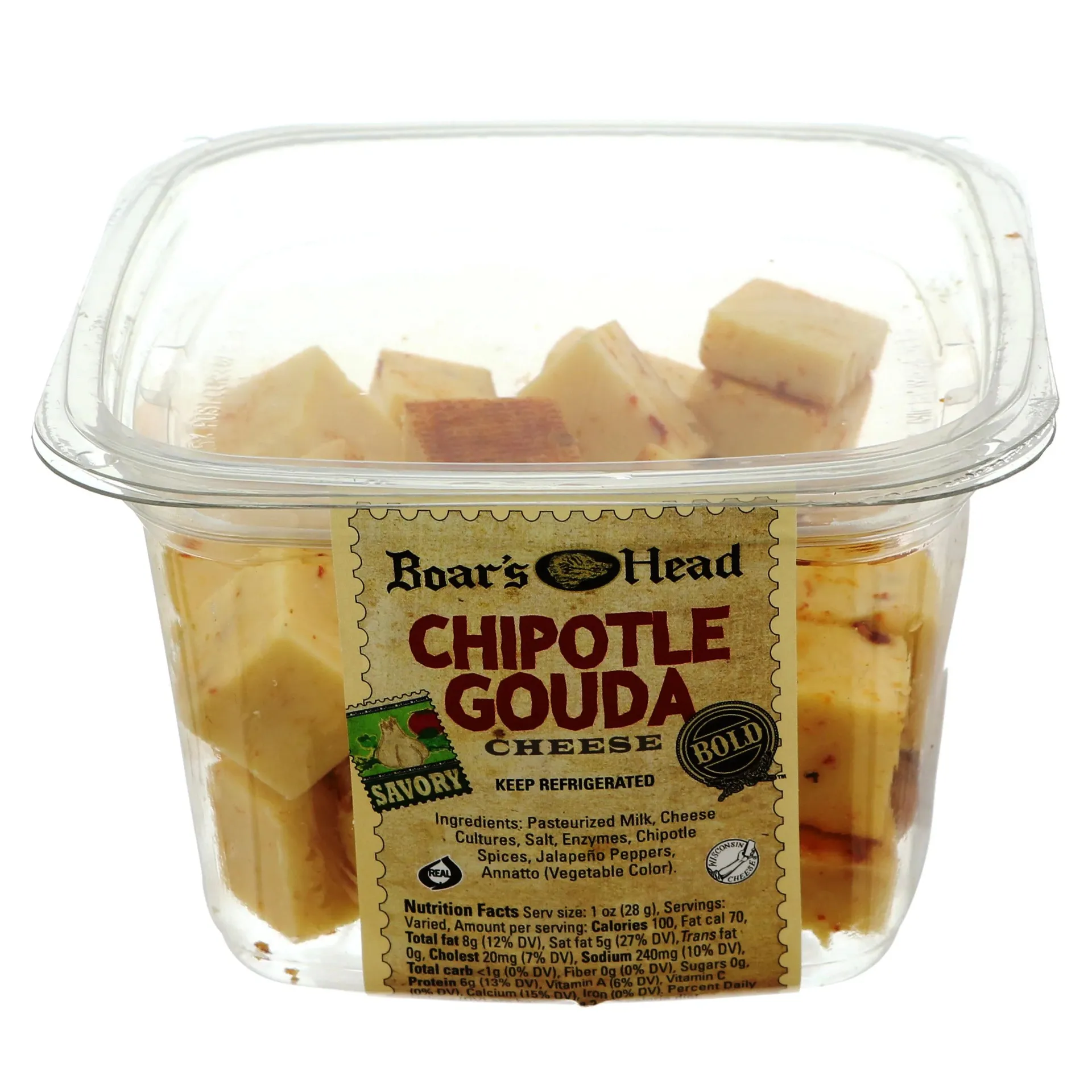 Boar's Head Bold Chipotle Gouda Cheese Cubes