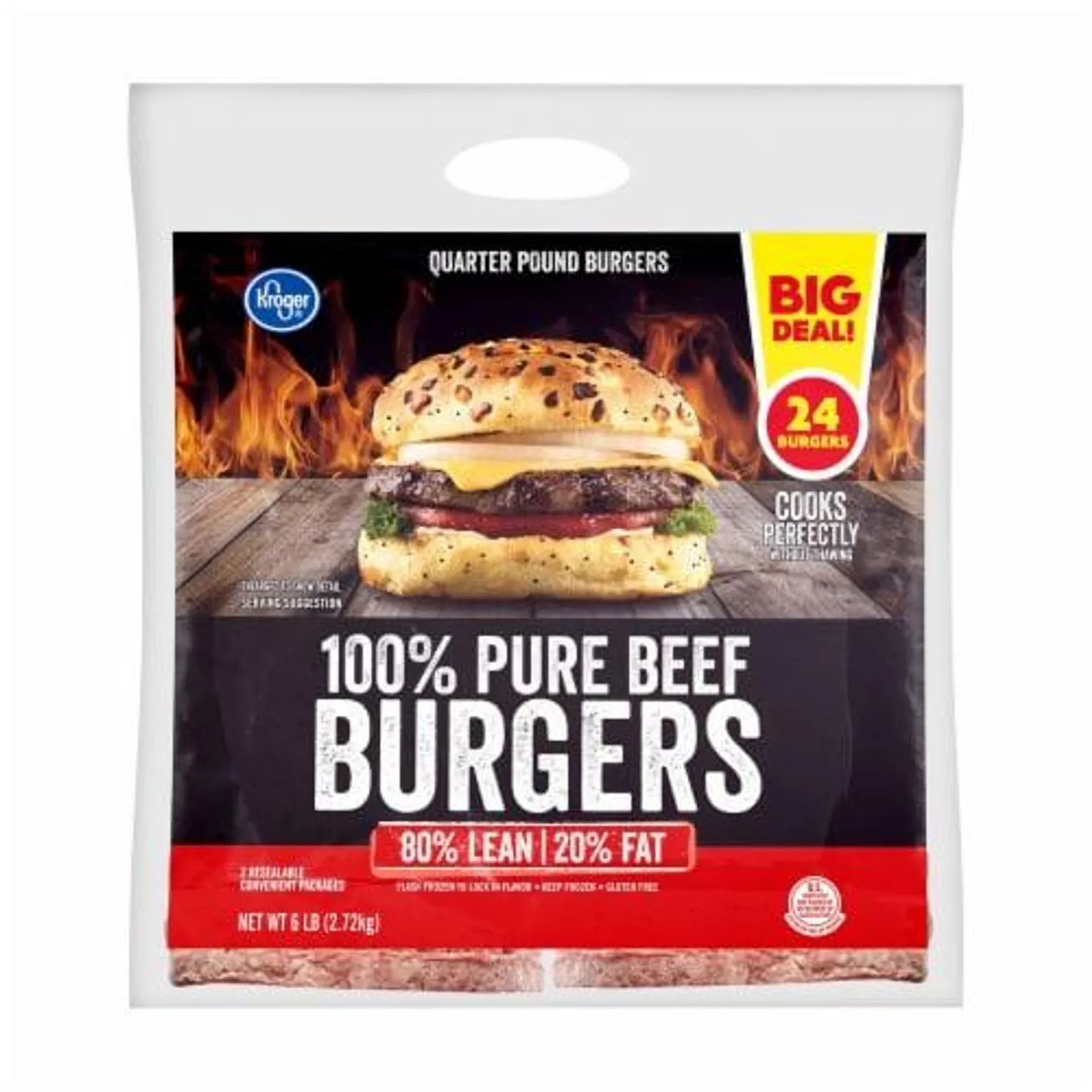 Kroger® 100% Pure Beef Quarter Pound Burgers BIG Deal!