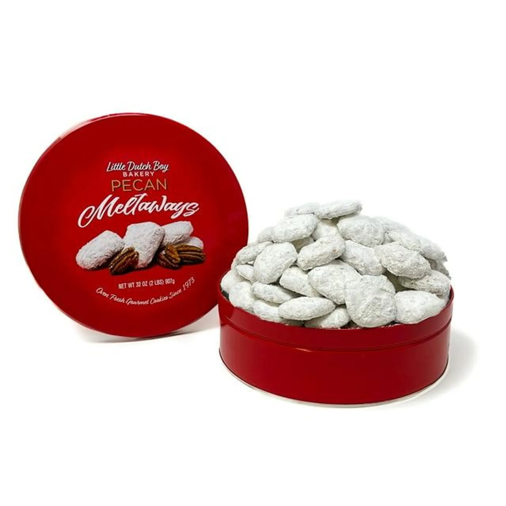 Little Dutch Boy Bakery Pecan Meltaway Gourmet Cookie Tin, 32 oz, Approx. 70 Ct