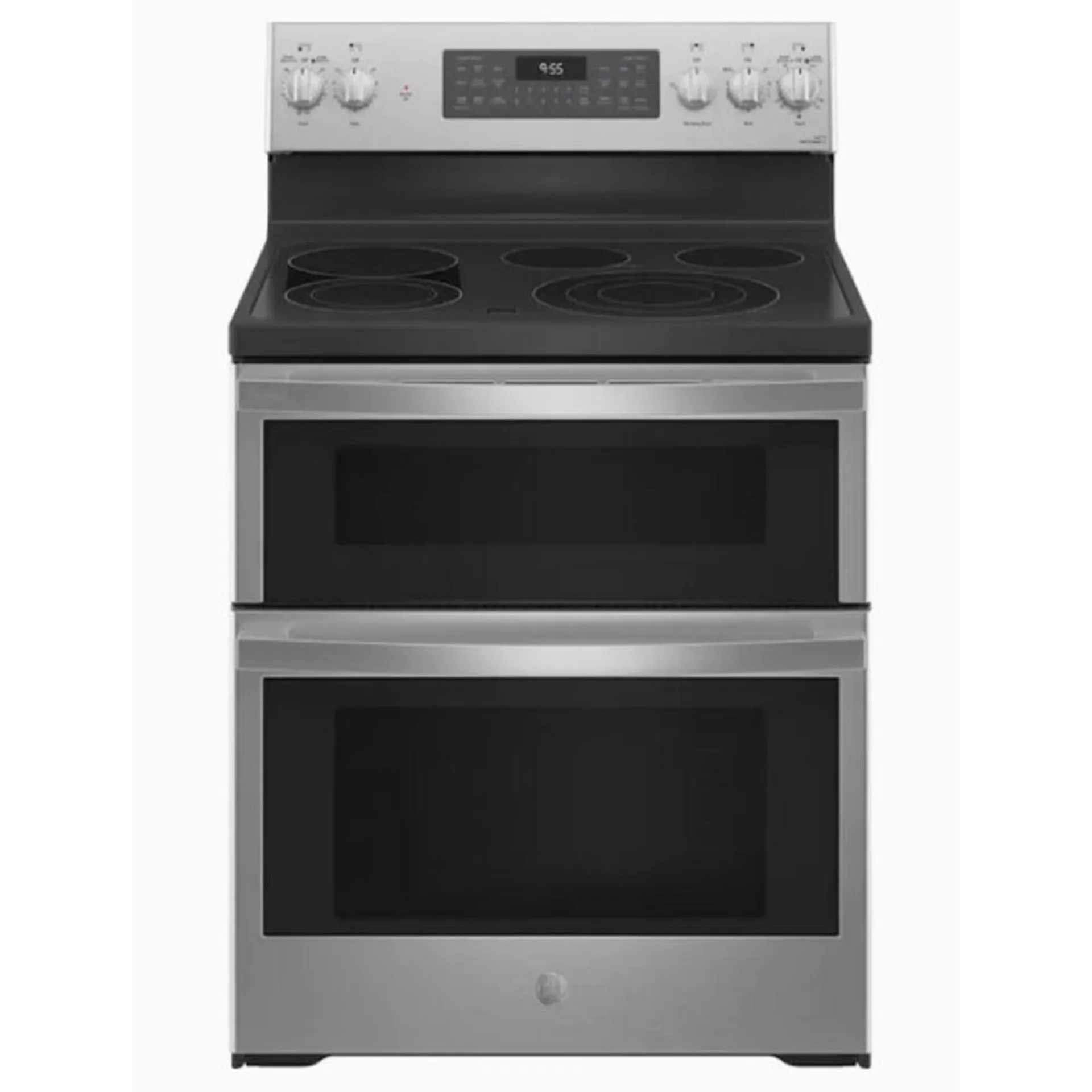 GE Appliances PB965YPFS 30" 6.6 cu.ft. Stainless Steel Slide-In Double Electric Range with 5 Burners