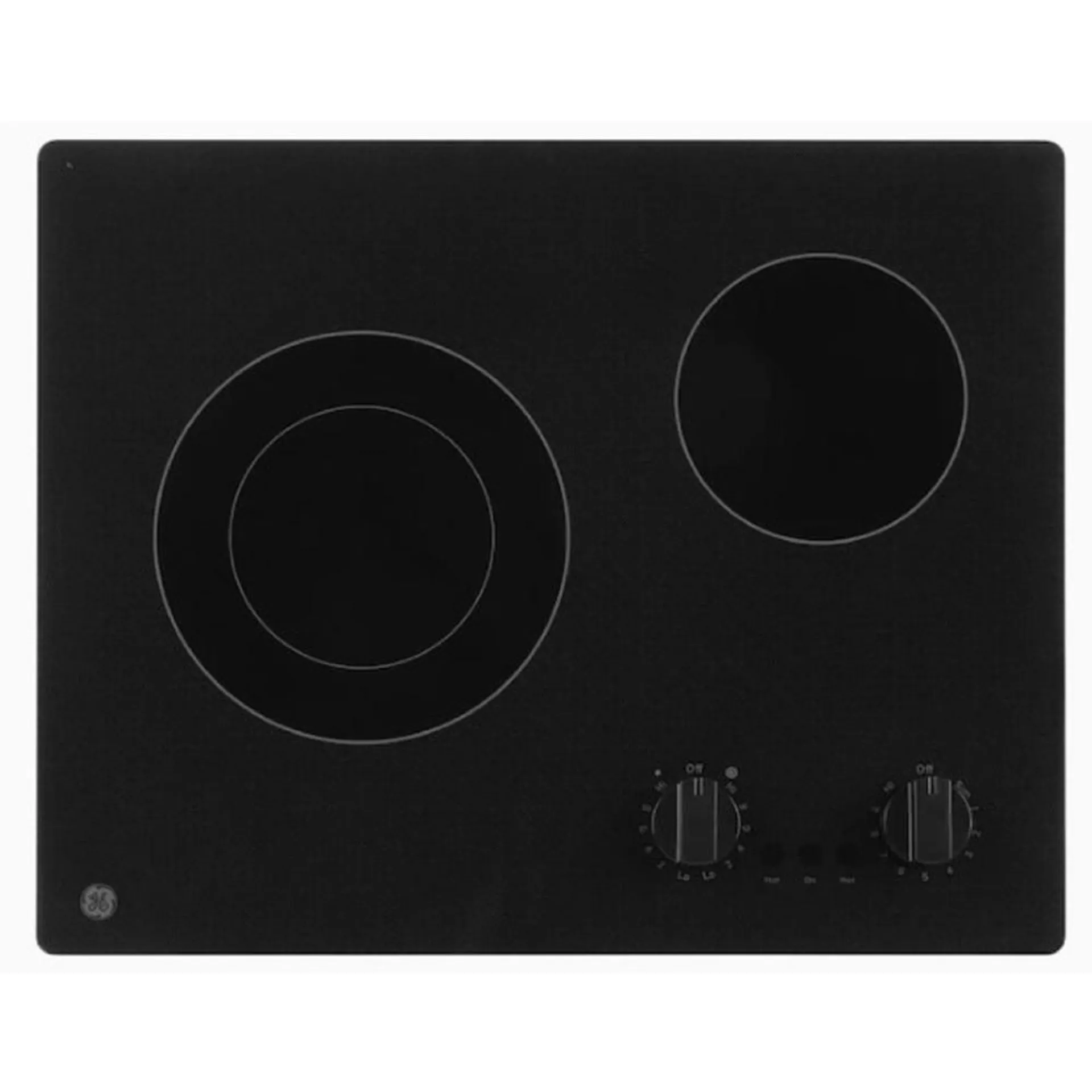 GE Appliances JP3021DPBB 21" 2-Elements Radiant Electric Cooktop - Black