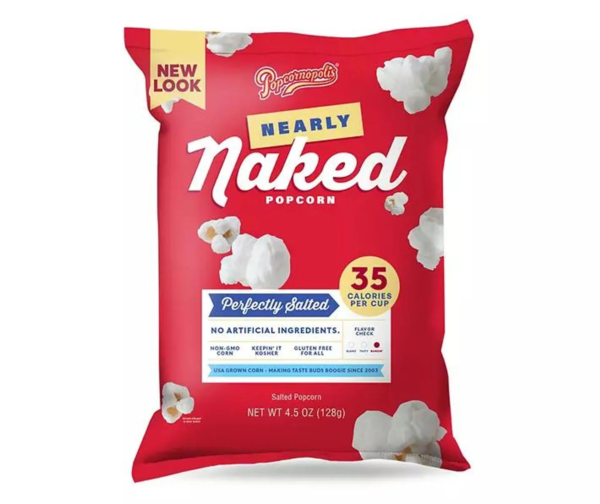 Nearly Naked Perfectly Salted Popcorn, 4.5 Oz.