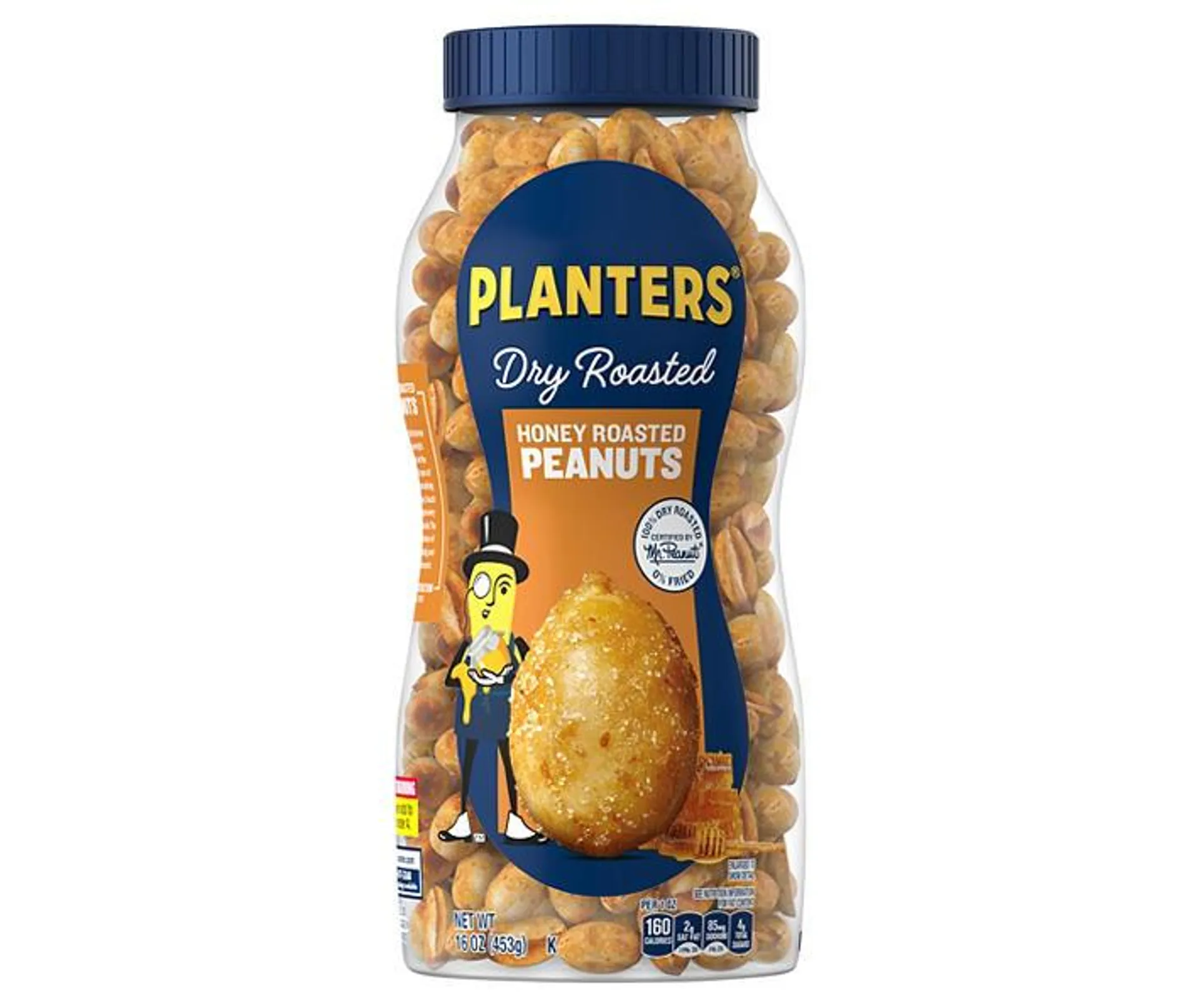 Planters Dry Roasted Honey Roasted Peanuts 16 oz