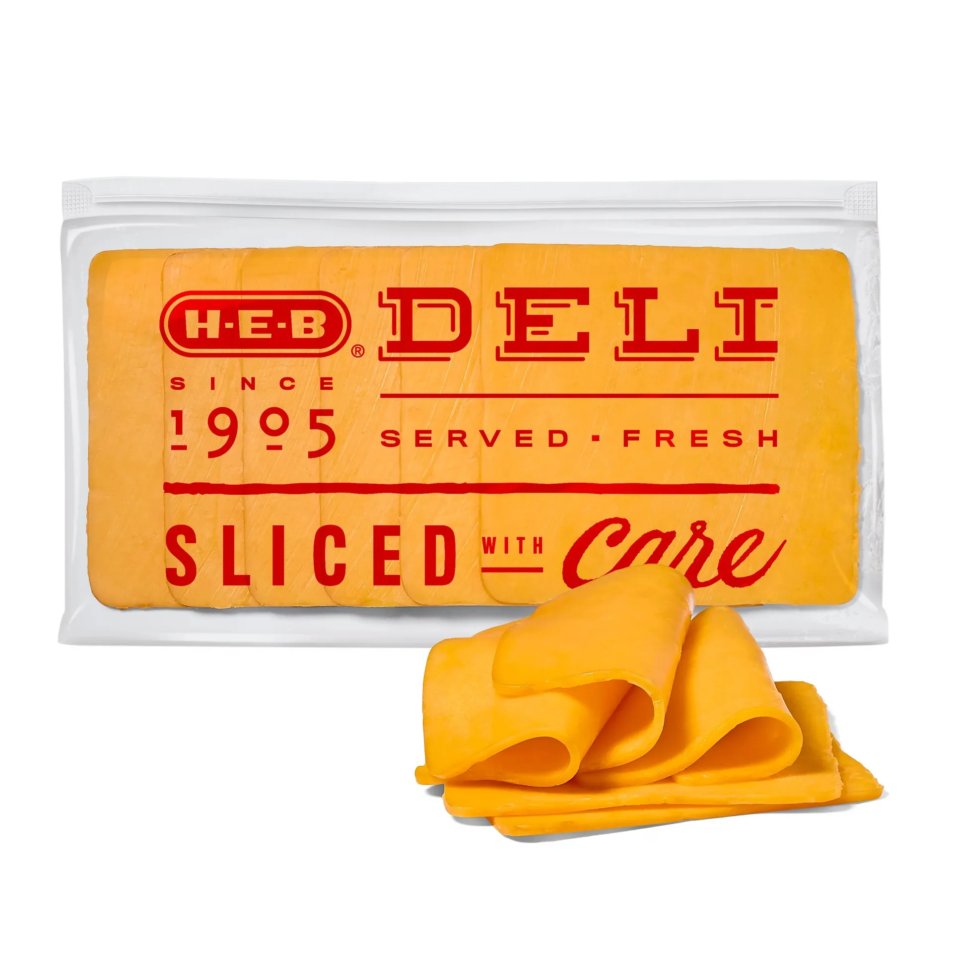 H‑E‑B Deli Post Oak Smoked Cheddar Cheese, Sandwich Sliced