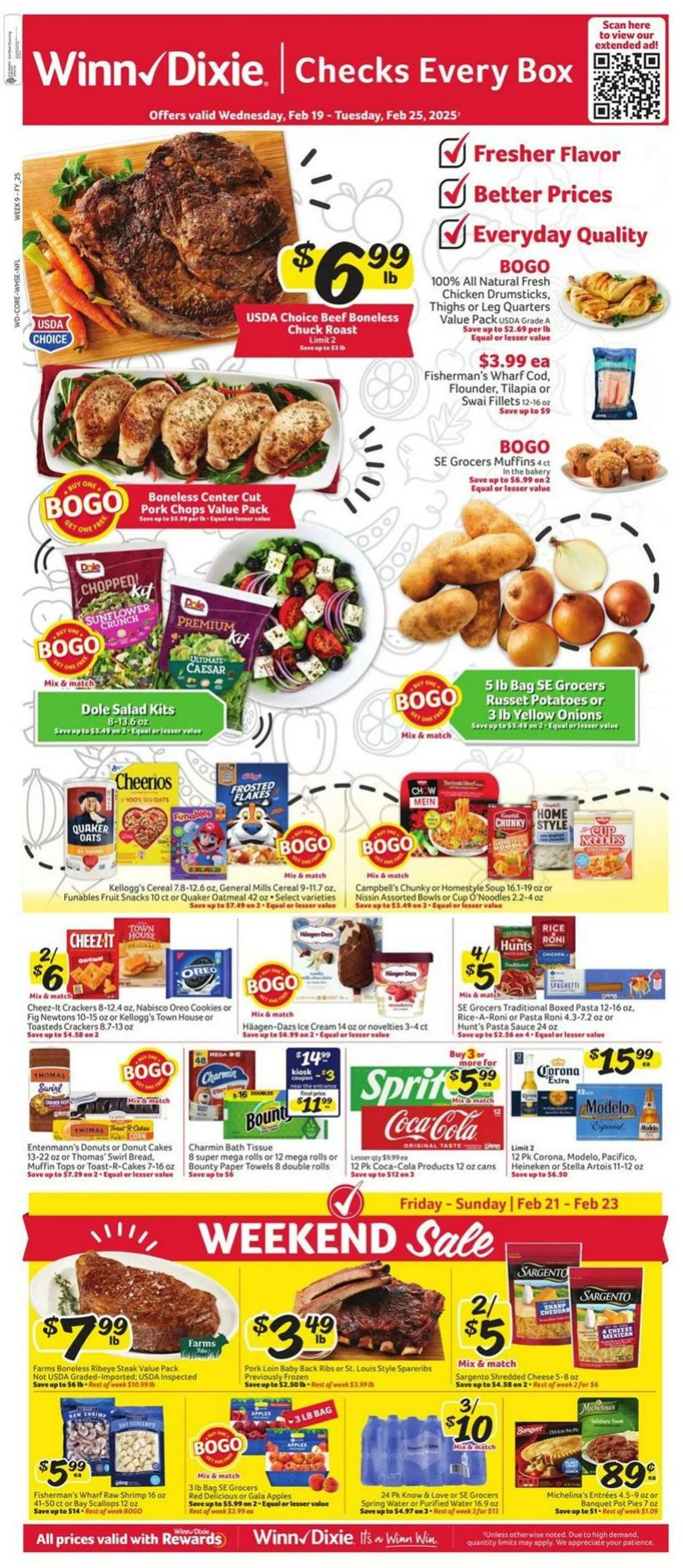 Catálogo de Winn Dixie Current weekly ad 19 de febrero al 25 de febrero 2025 - Página 1