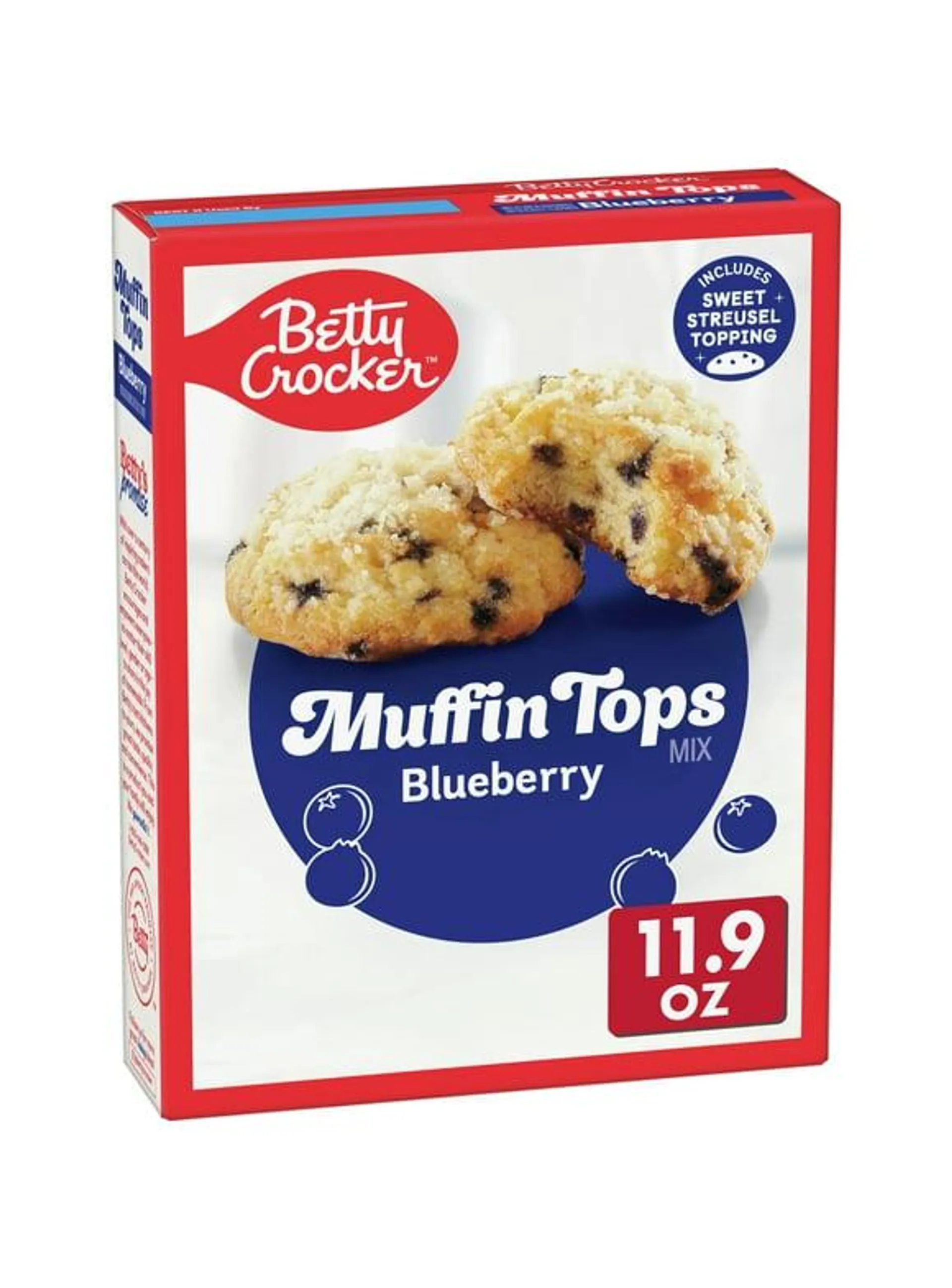 Betty Crocker Muffin Tops Mix, Blueberry, With Topping, 11.9 oz