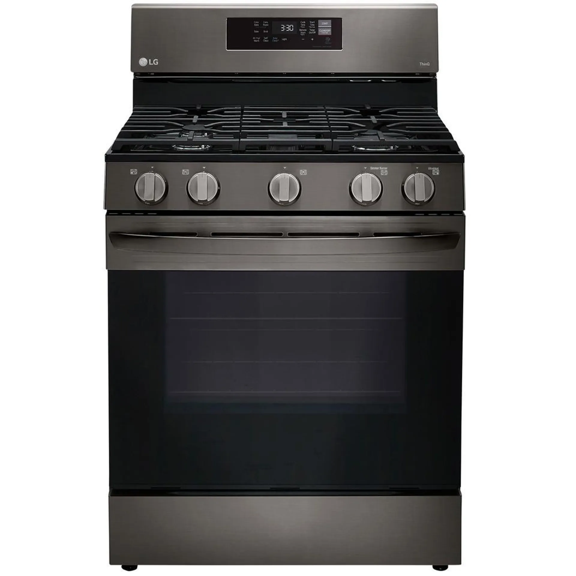 LG LRGL5823D 5.8 cu. ft. Gas Single Oven Range with Air Fry – PrintProof™ Black Stainless Steel