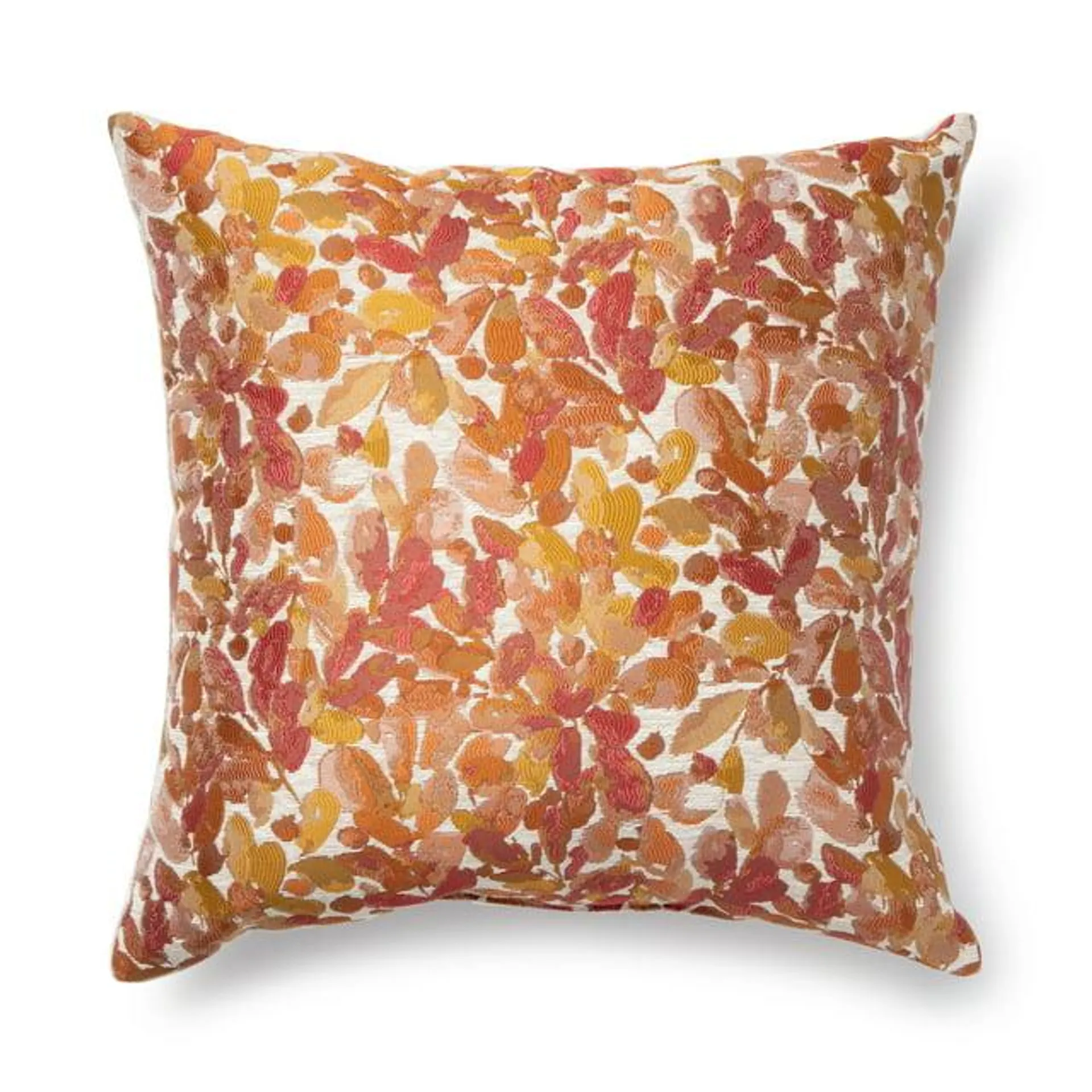 Better Homes & Gardens Botanical Decorative Square Pillow, 20" x 20", Spice