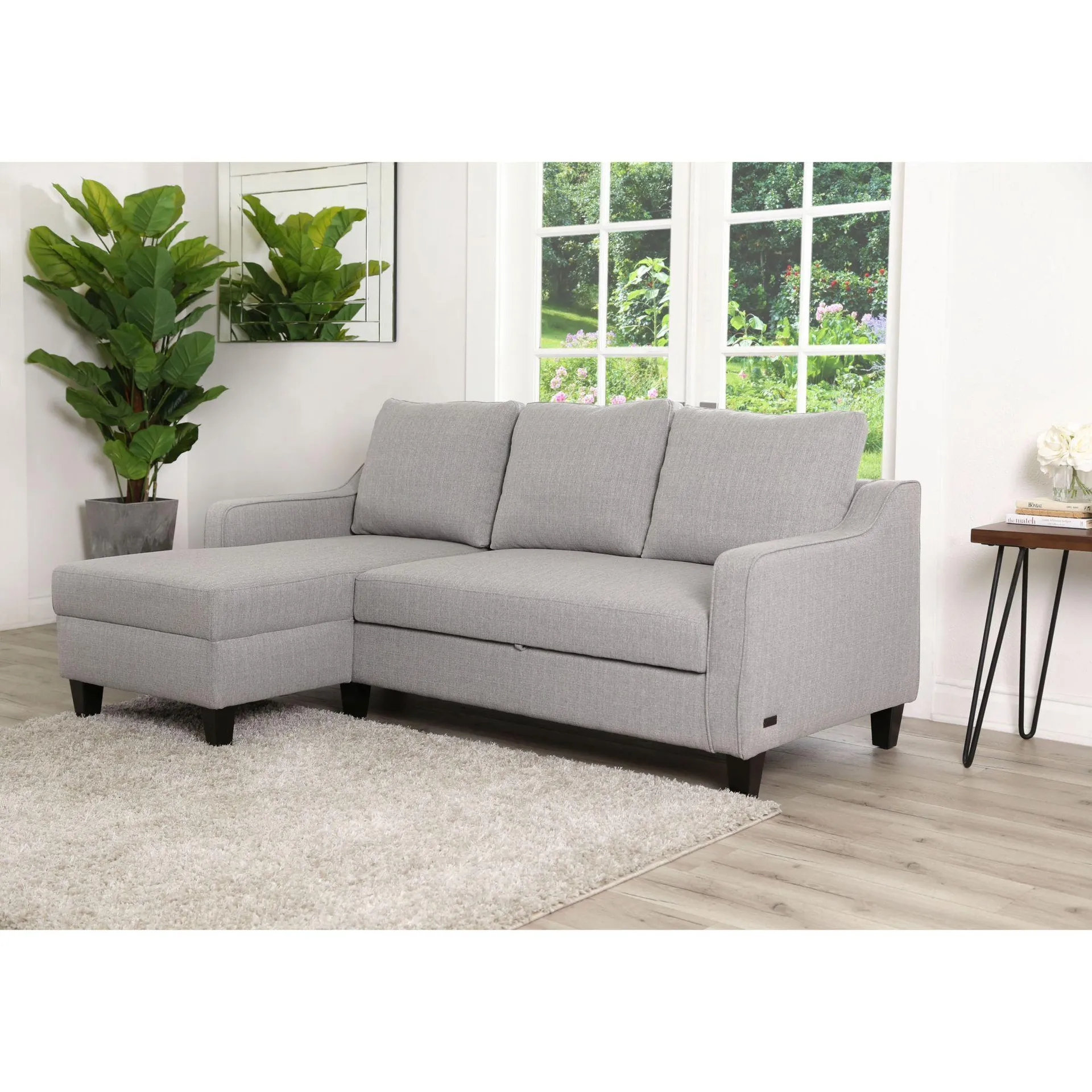 Abbyson Home Hayden Convertible Sofa Bed, Gray