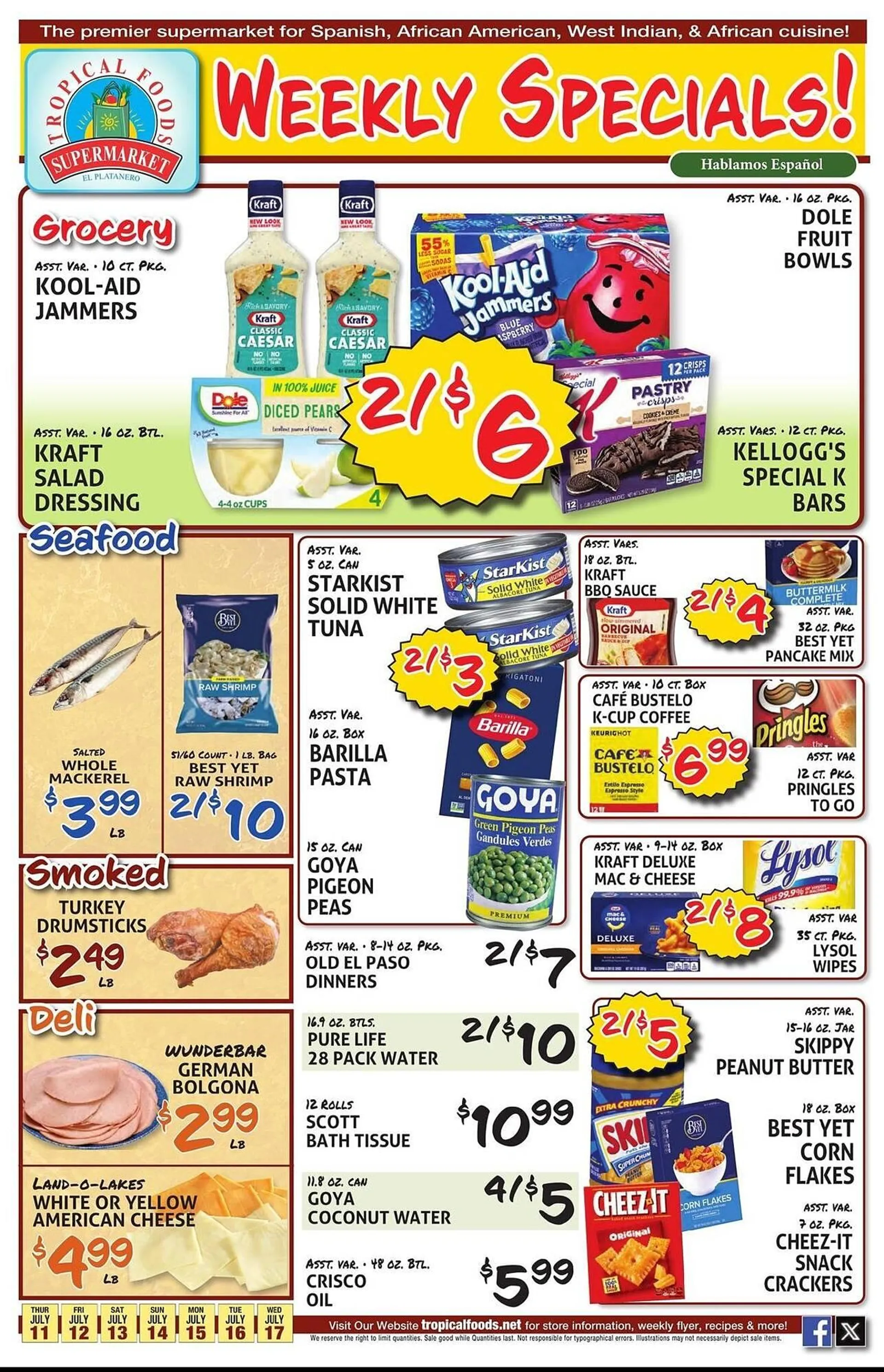 Tropical Foods Supermarket Weekly Ad - 1