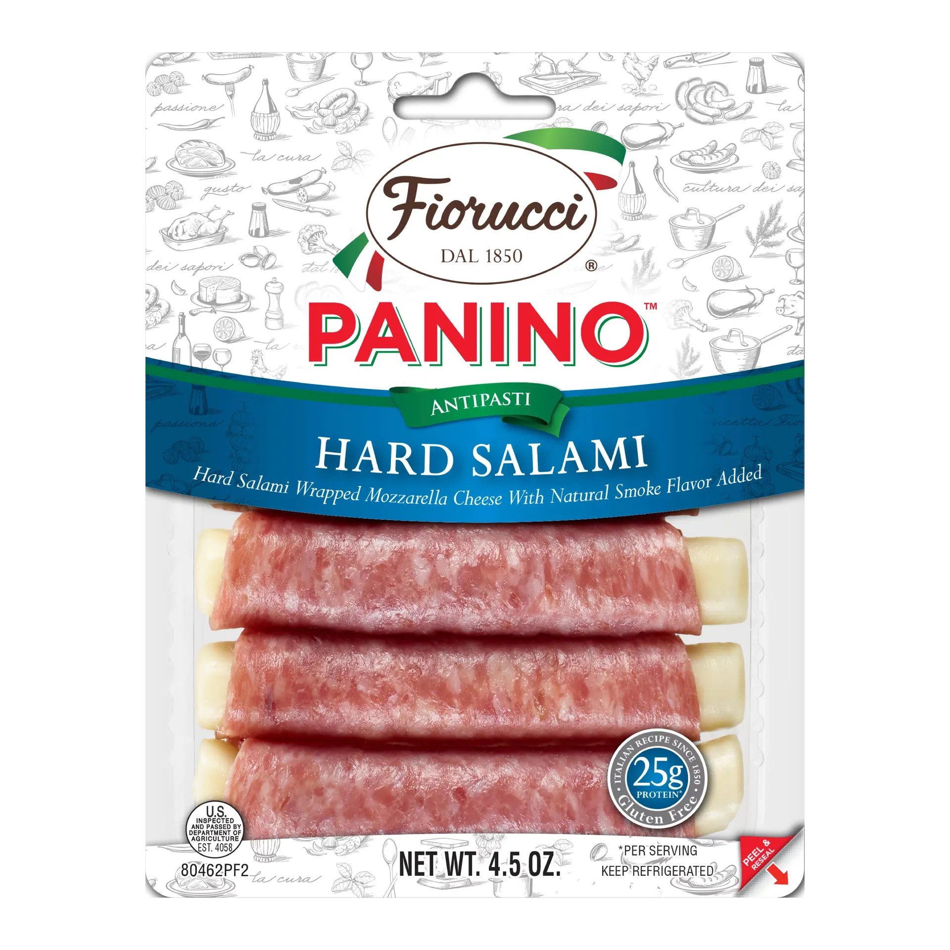 Fiorucci Hard Salami & Mozzarella Panino