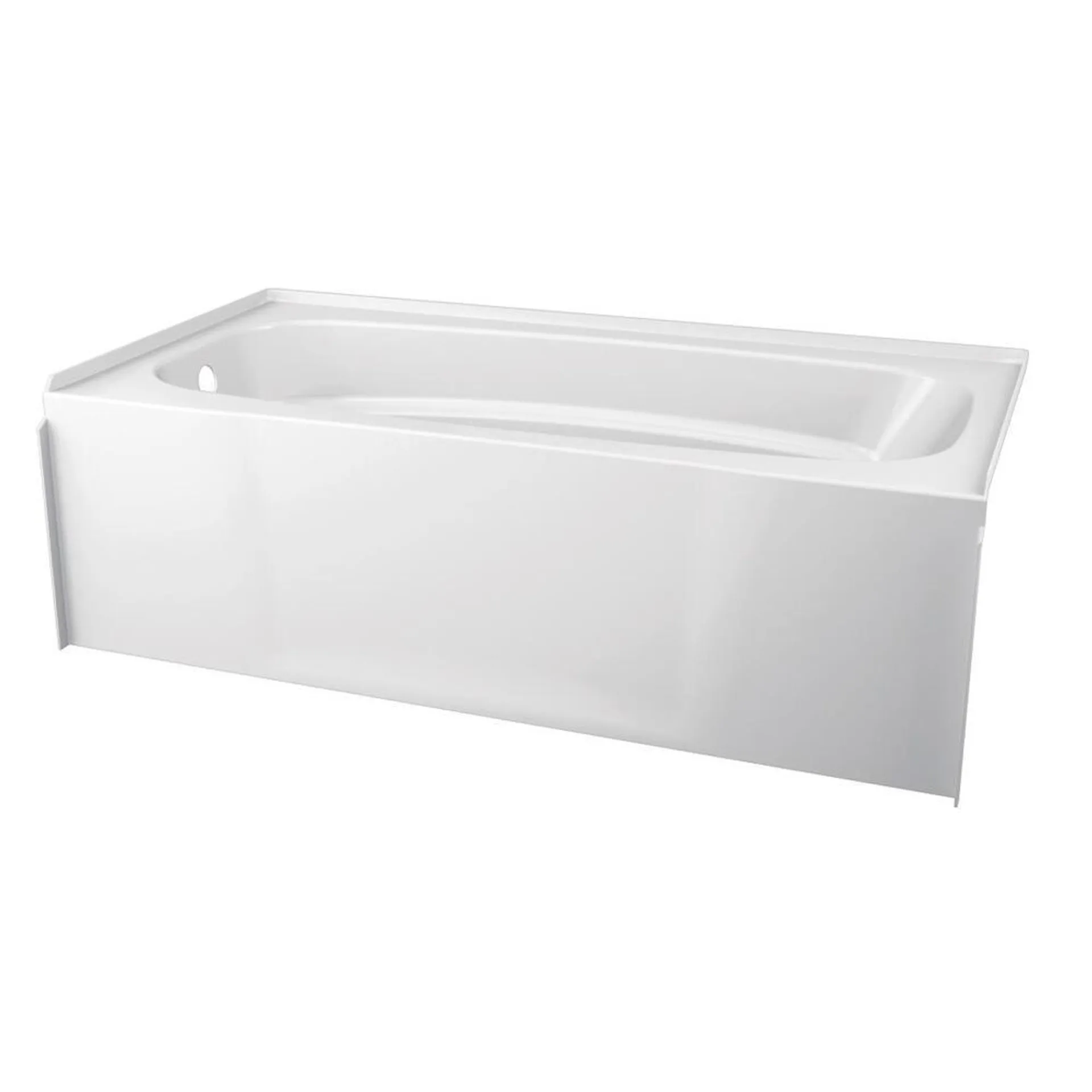 Delta® Hycroft™ 60"W x 30"D x 19-1/4"H White Bathtub with Left Drain