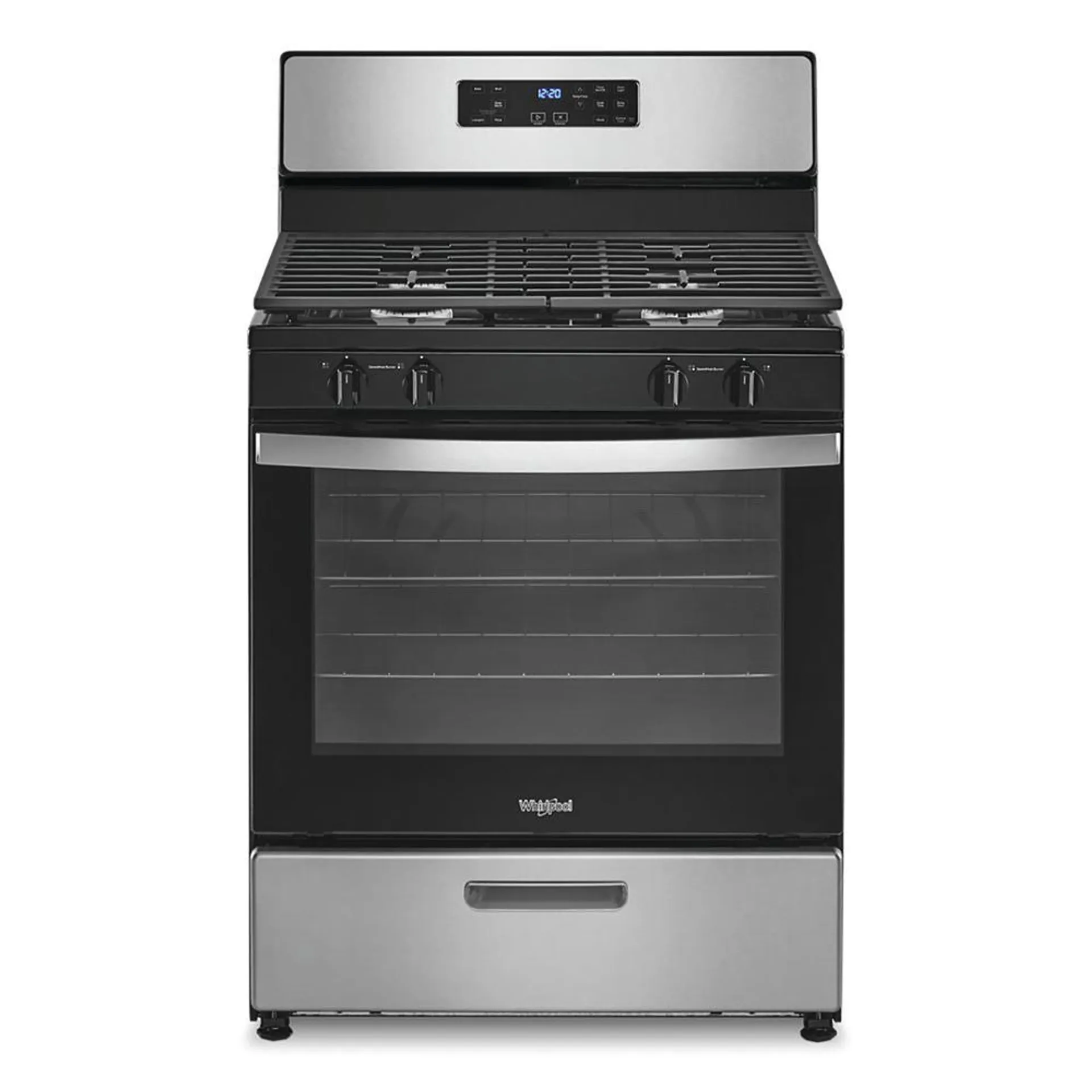 Whirlpool® 30" 5.1 cu. ft. Stainless Steel Gas Range