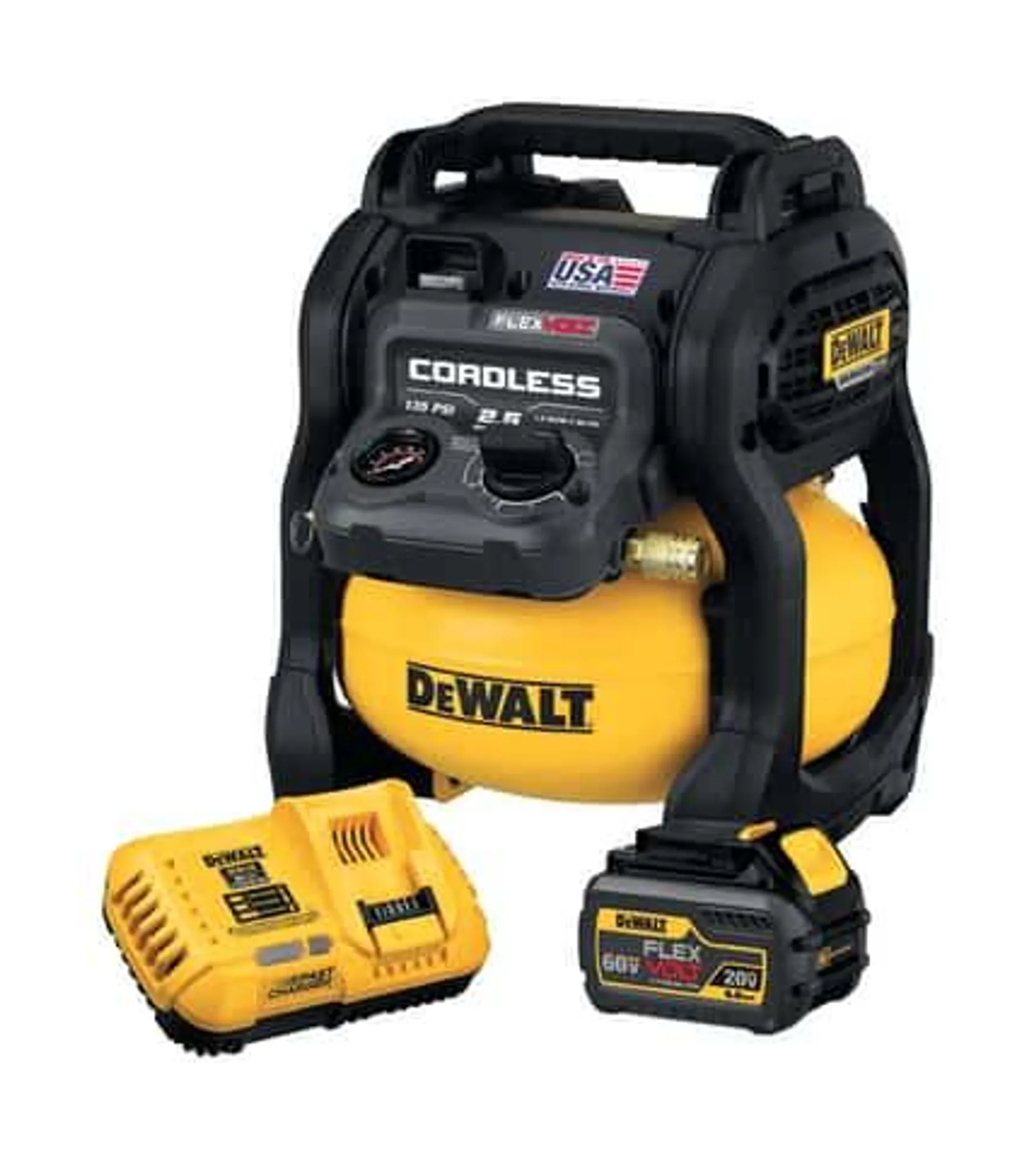 DeWalt 20V MAX 2.5 gal Pancake Portable Air Compressor 135 psi 0.4 HP