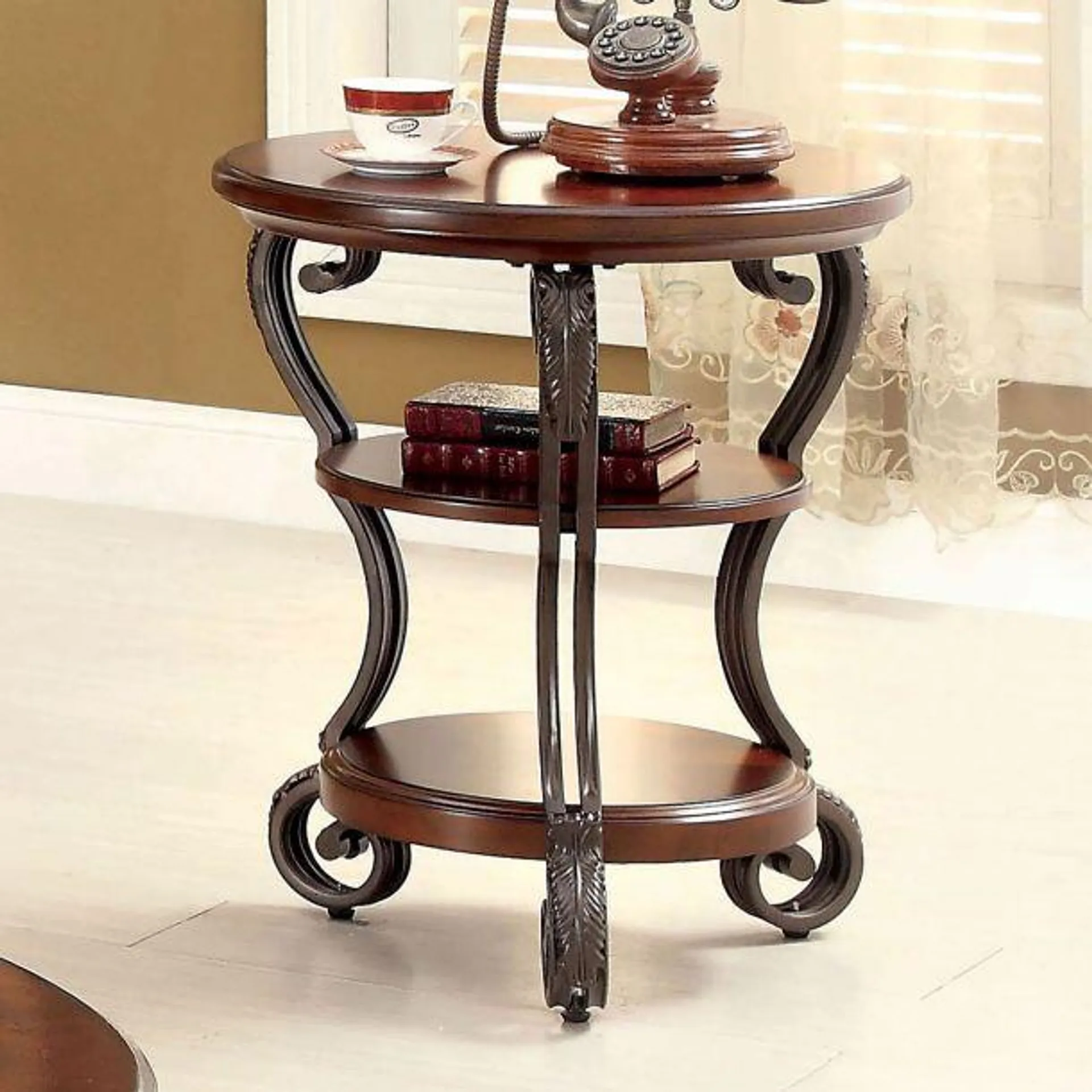 May Side Table , Brown Cherry