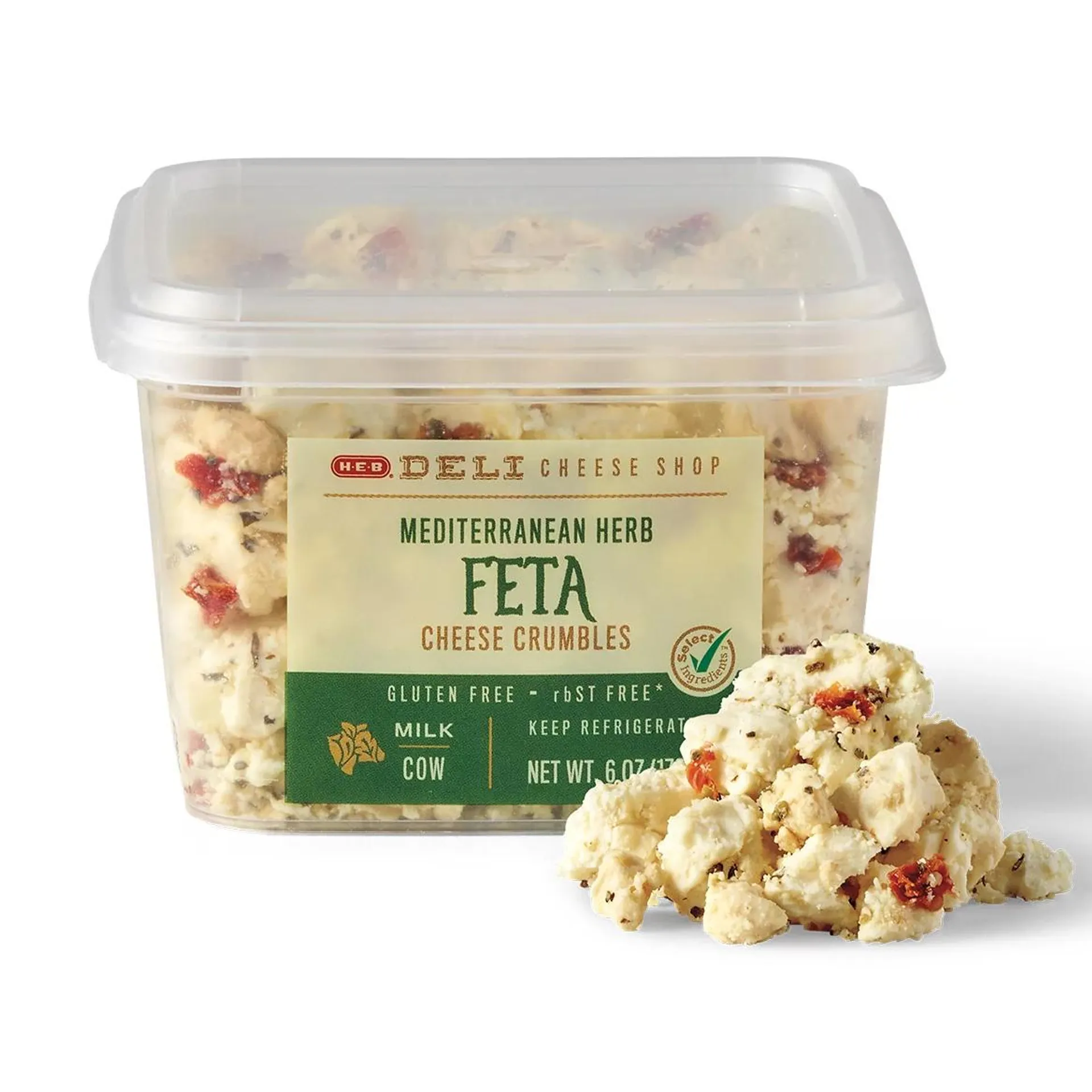 H‑E‑B Deli Mediterranean Herb Feta Cheese Crumbles