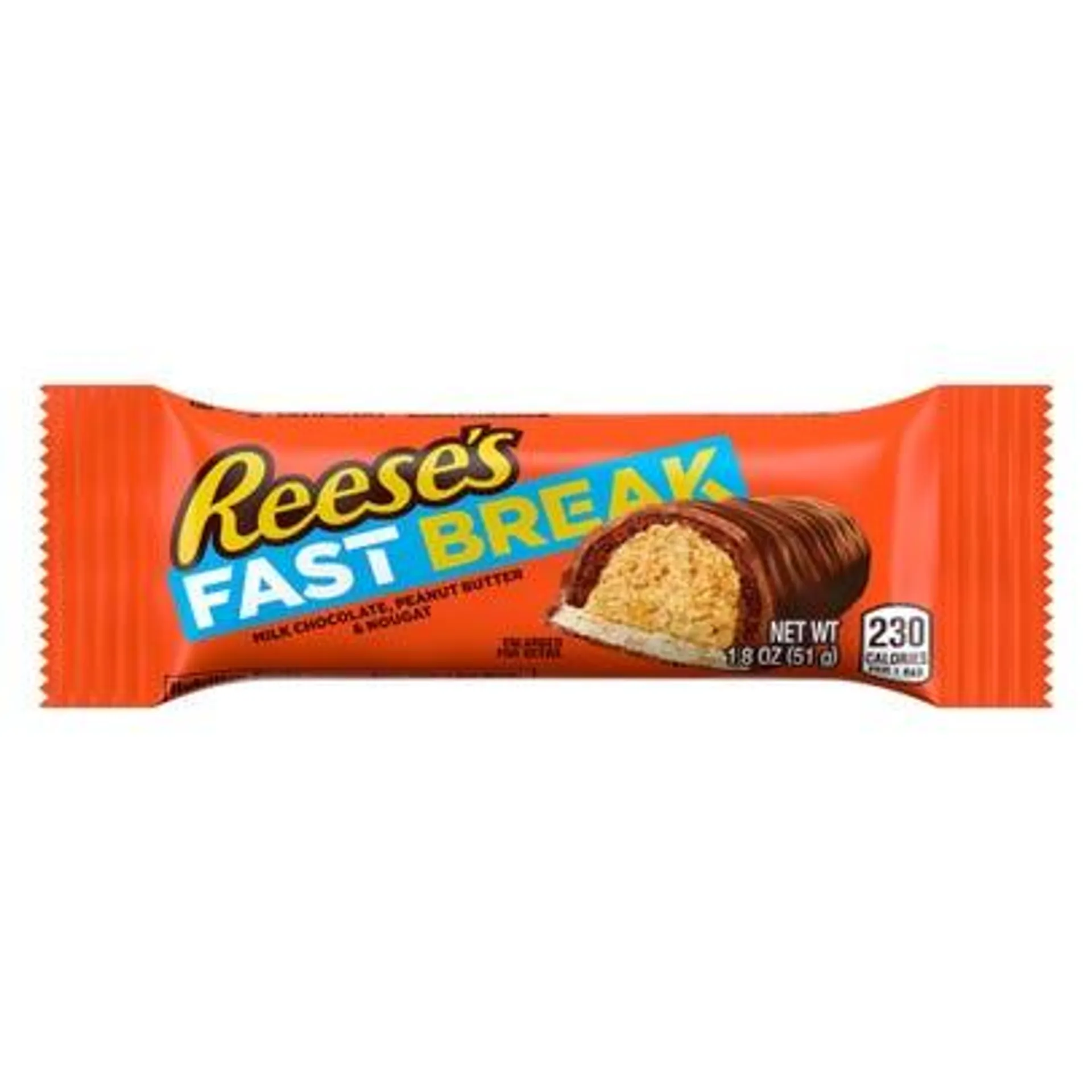 Reese's Fast Break Milk Chocolate Peanut Butter Nougat Candy Bar - 1.8 oz