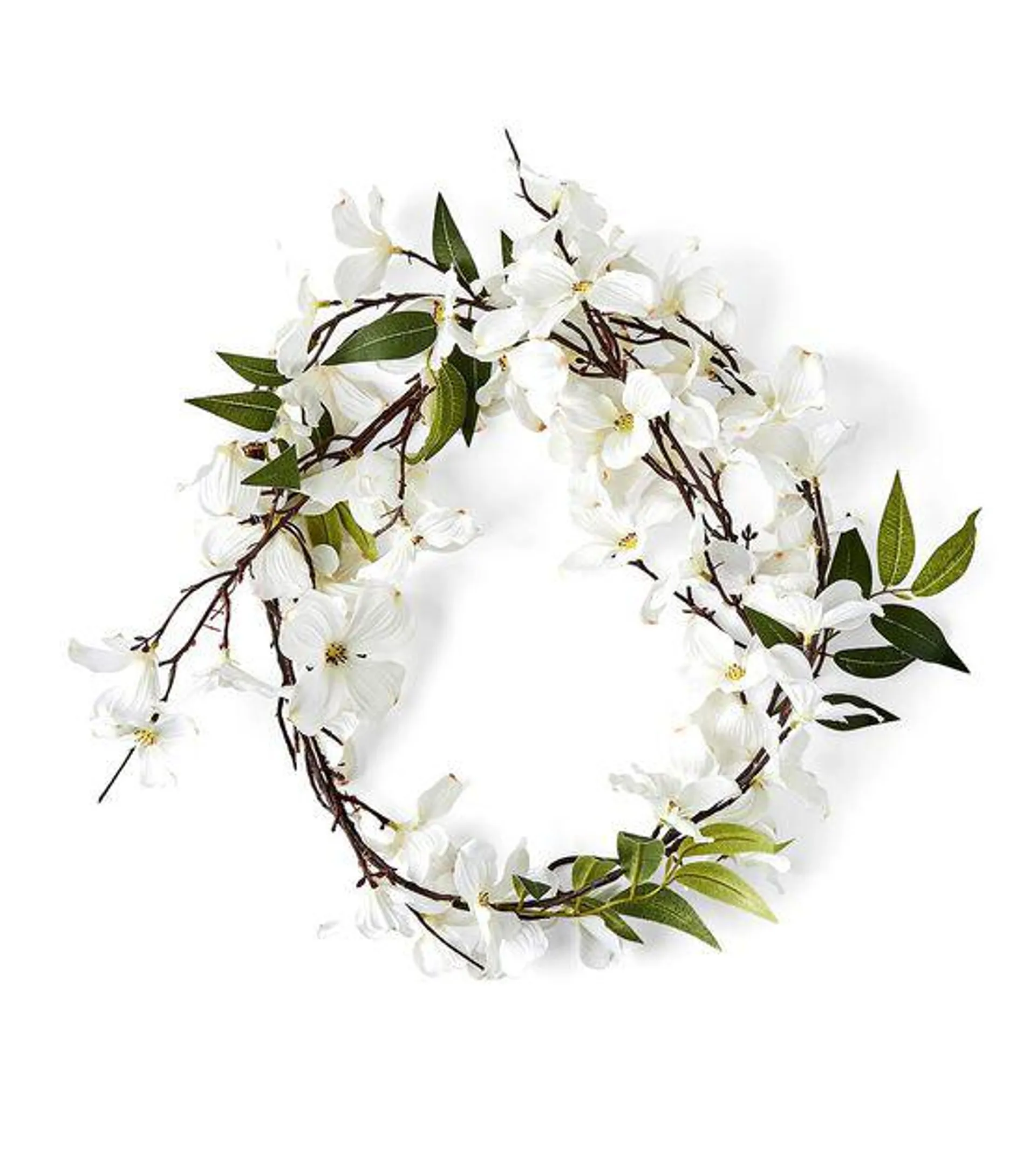 72" Spring White Dogwood Garland by Bloom Room