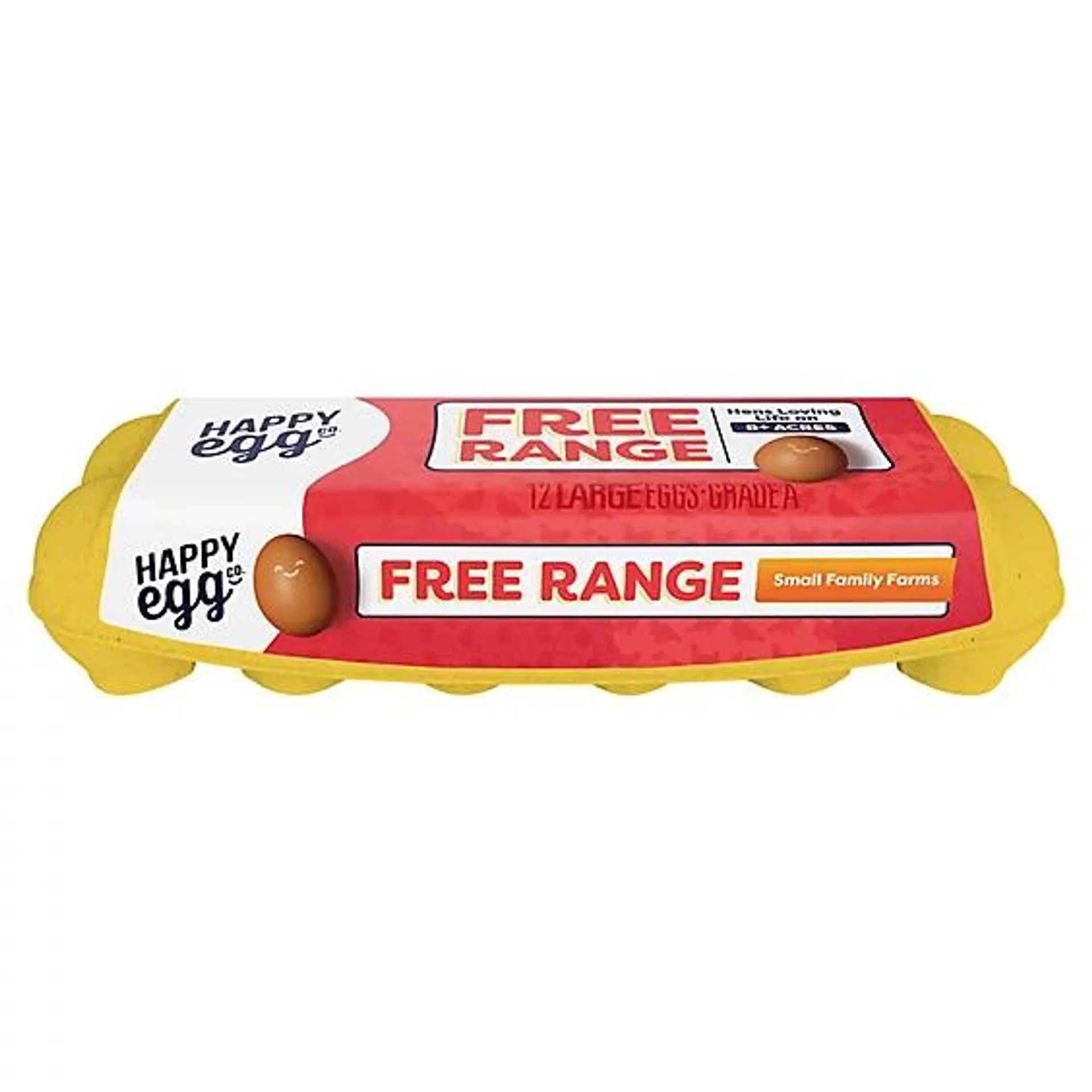 Happy Egg Co. Eggs Free Range Large - 12 Count