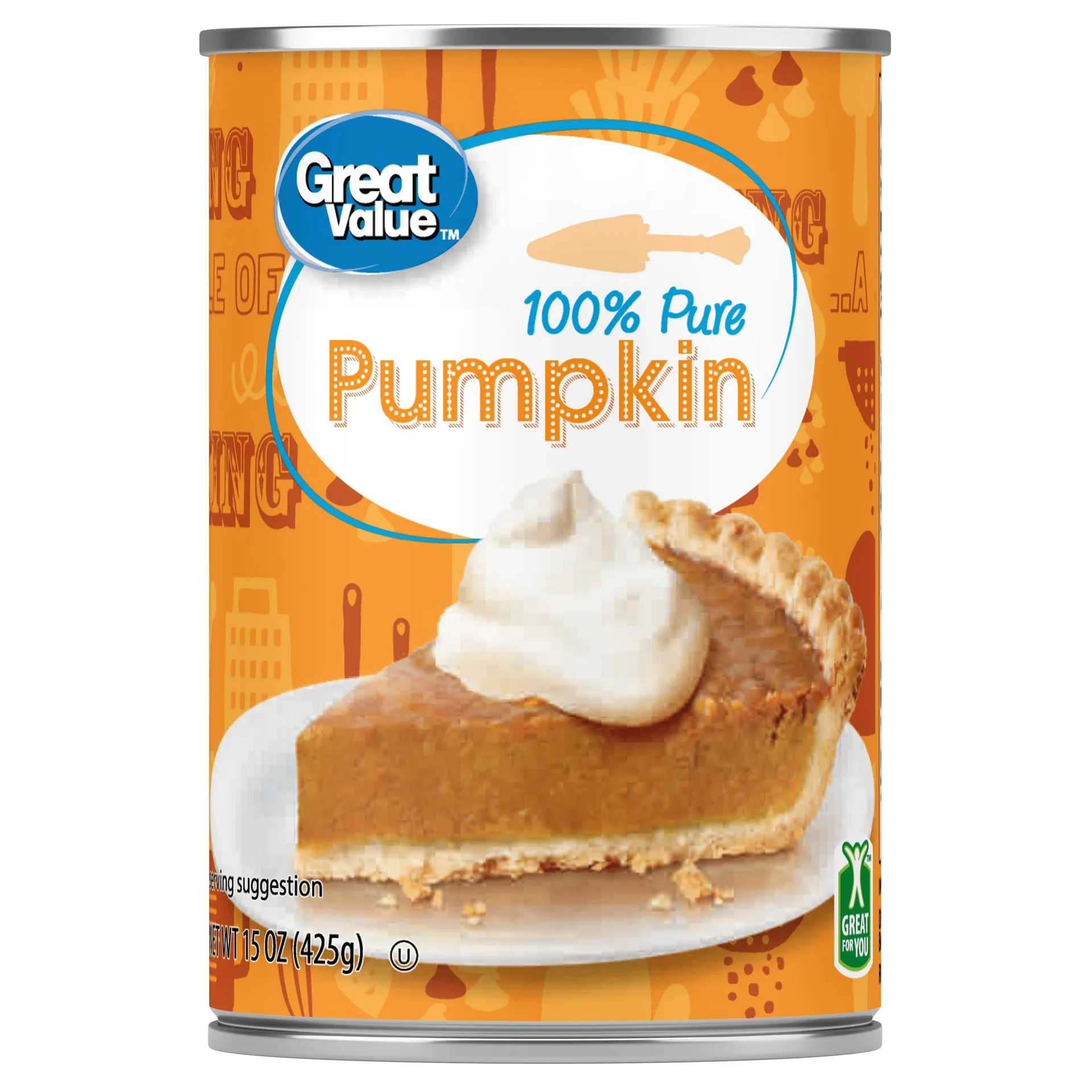 Great Value 100% Pure Pumpkin, 15 oz