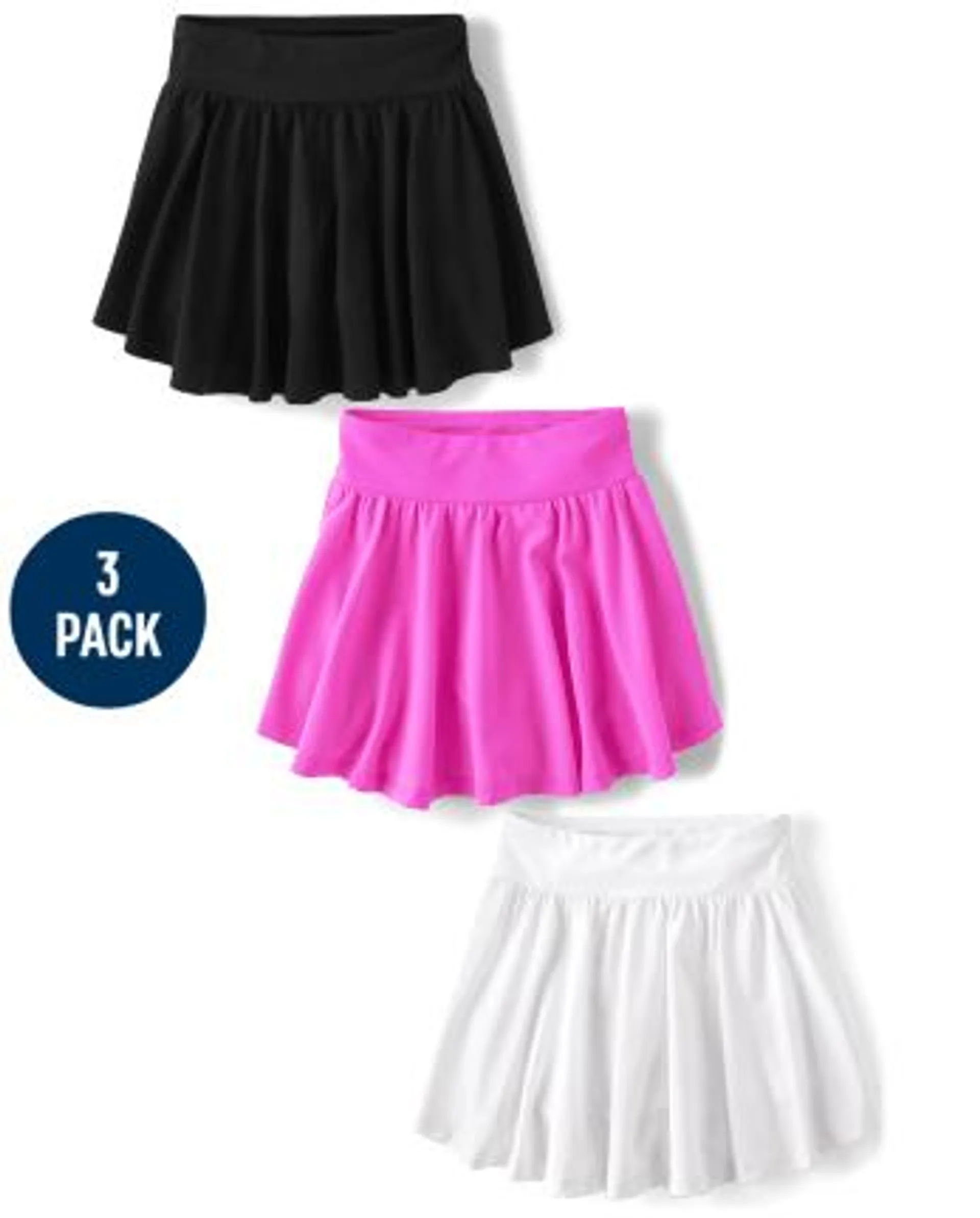 Girls Quick Dry Skort 3-Pack - multi clr