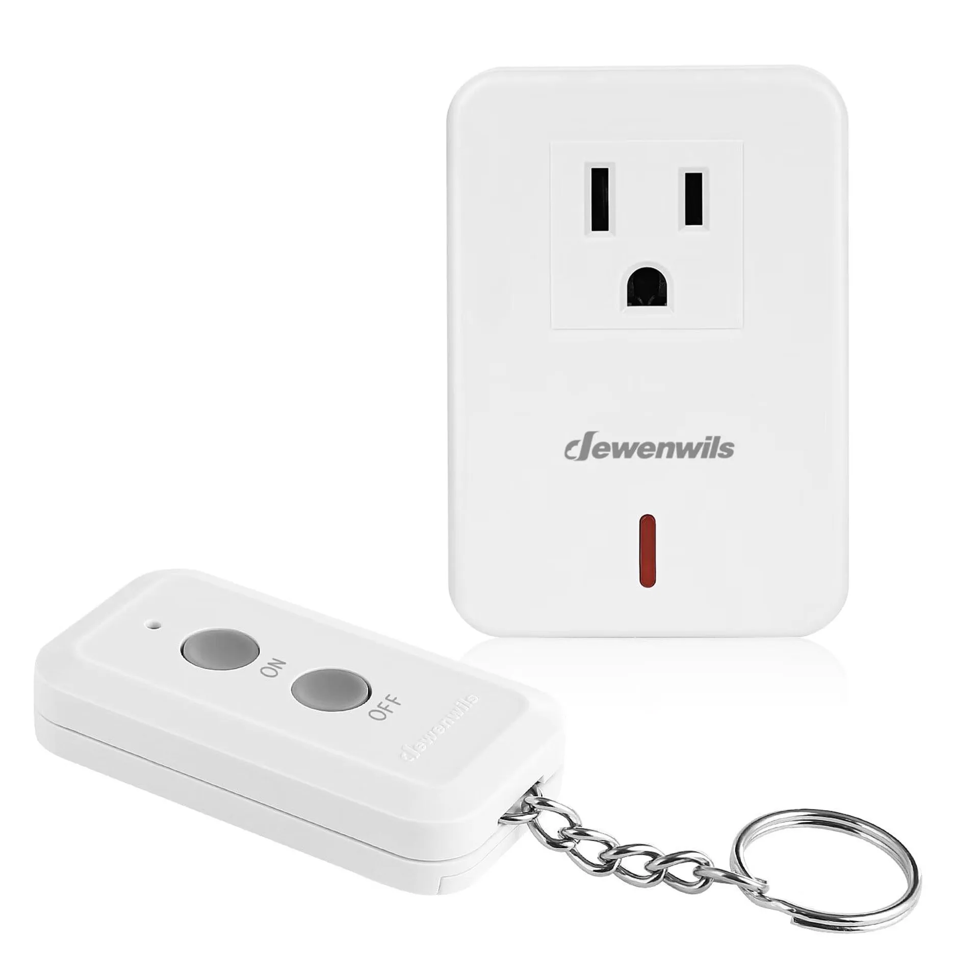 DEWENWILS Indoor Wireless Remote Control Outlet, Remote Light Switch Kit, for Christmas, halloween Wireless On Off Power plug switch, 100ft RF Range, White