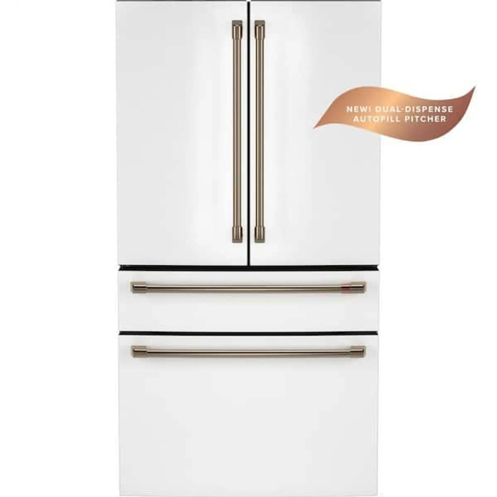 28.7 cu. ft. Smart Four Door French Door Refrigerator in Matte White with Dual-Dispense Autofill Pitcher