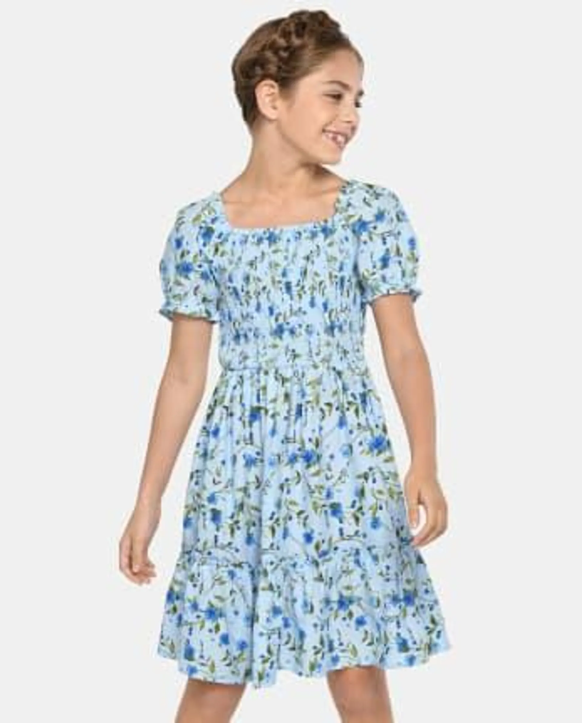 Girls Mommy And Me Floral Ruffle Dress - whirlwind