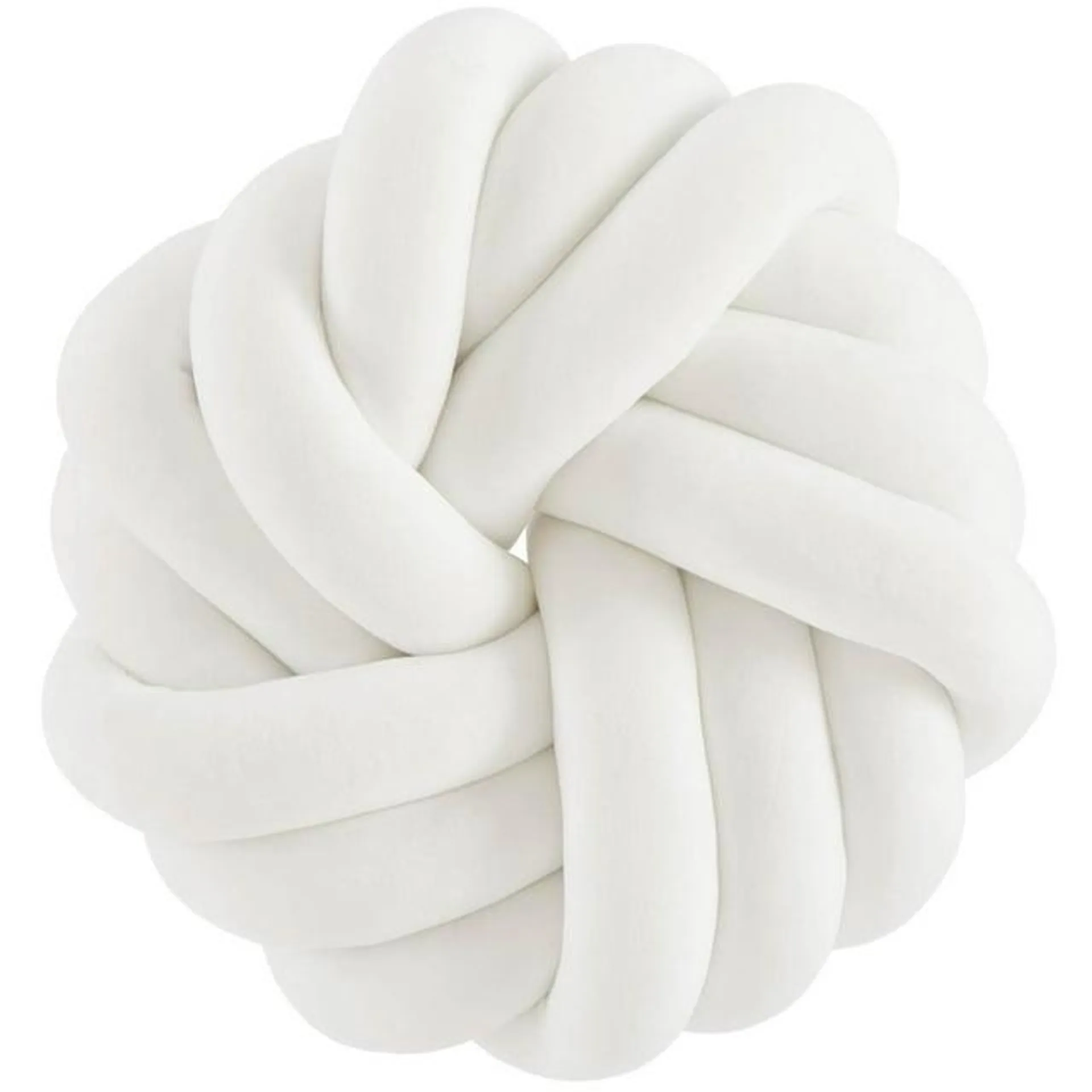 Stylehouse 14" x 14" White Mila Knot Decorative Pillow