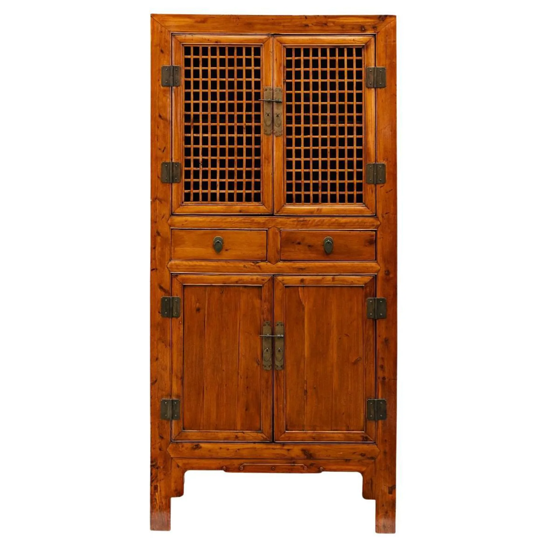 Gabinete erudito de madera de melocotón de la dinastía Qing