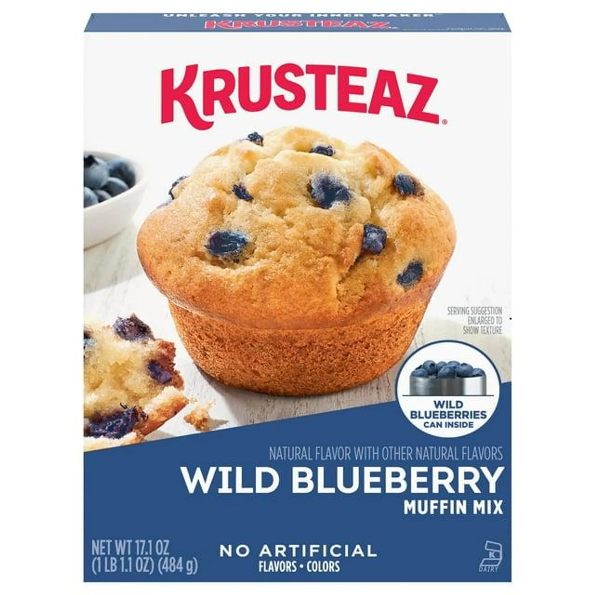 Krusteaz Wild Blueberry Supreme Muffin Mix, 17.1 oz