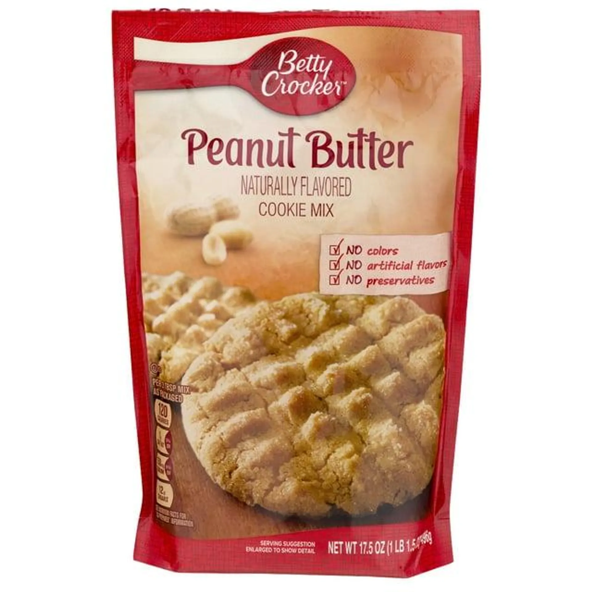 Betty Crocker Peanut Butter Cookies, Cookie Baking Mix, 17.5 oz