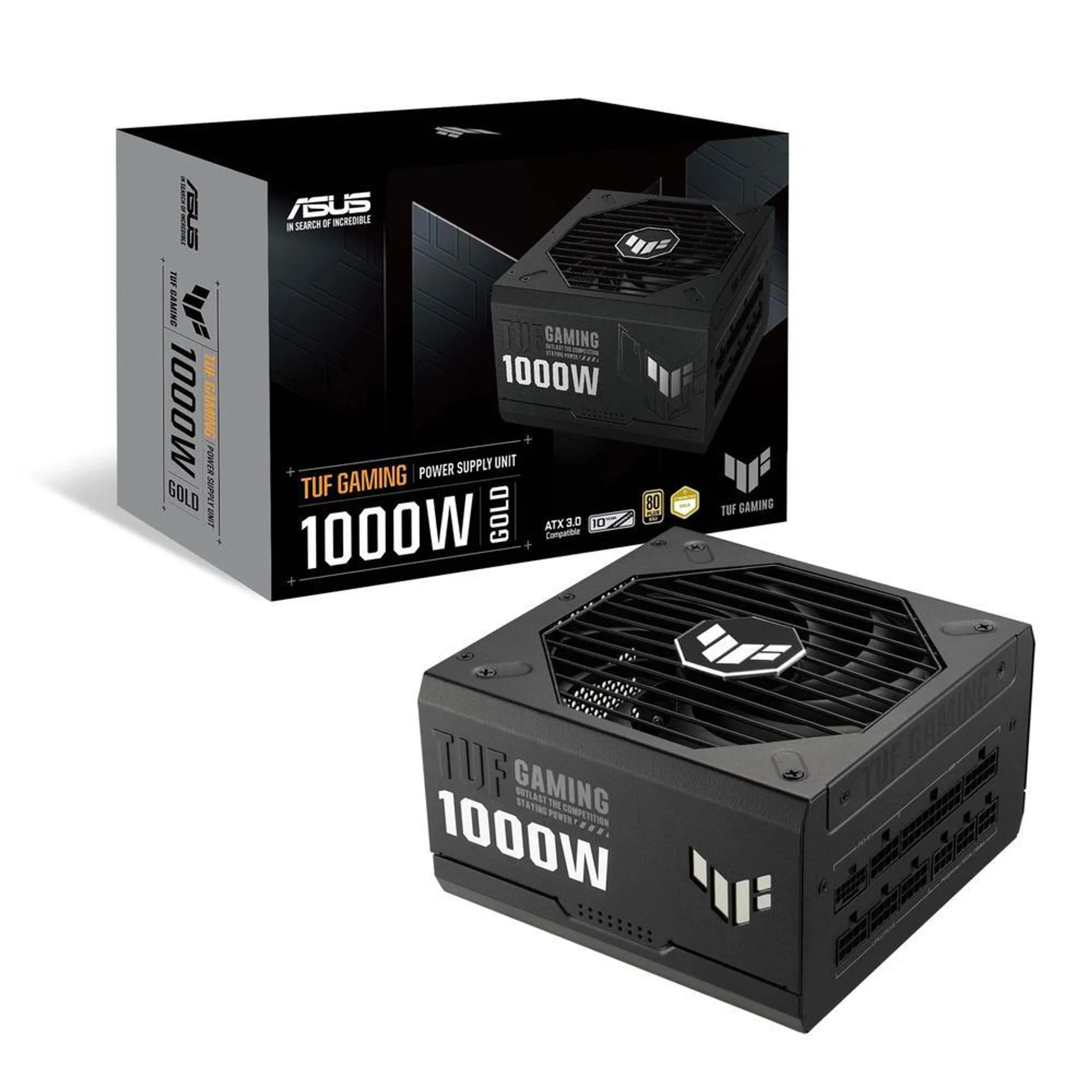 asus tuf gaming 1000w gold (1000 watt, atx 3.0 compatible fully modular power supply, 80+ gold certified, military-grade comp