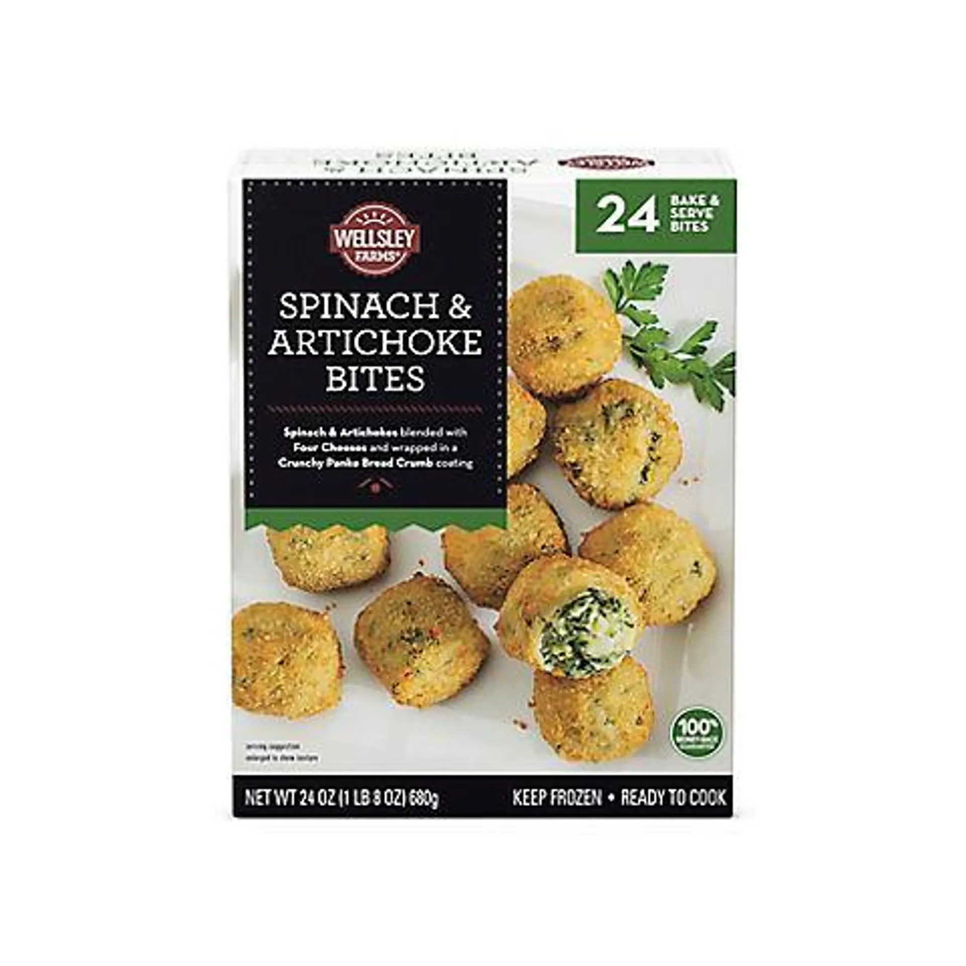 Wellsley Farms Spinach & Artichoke Poppers, 24 ct.