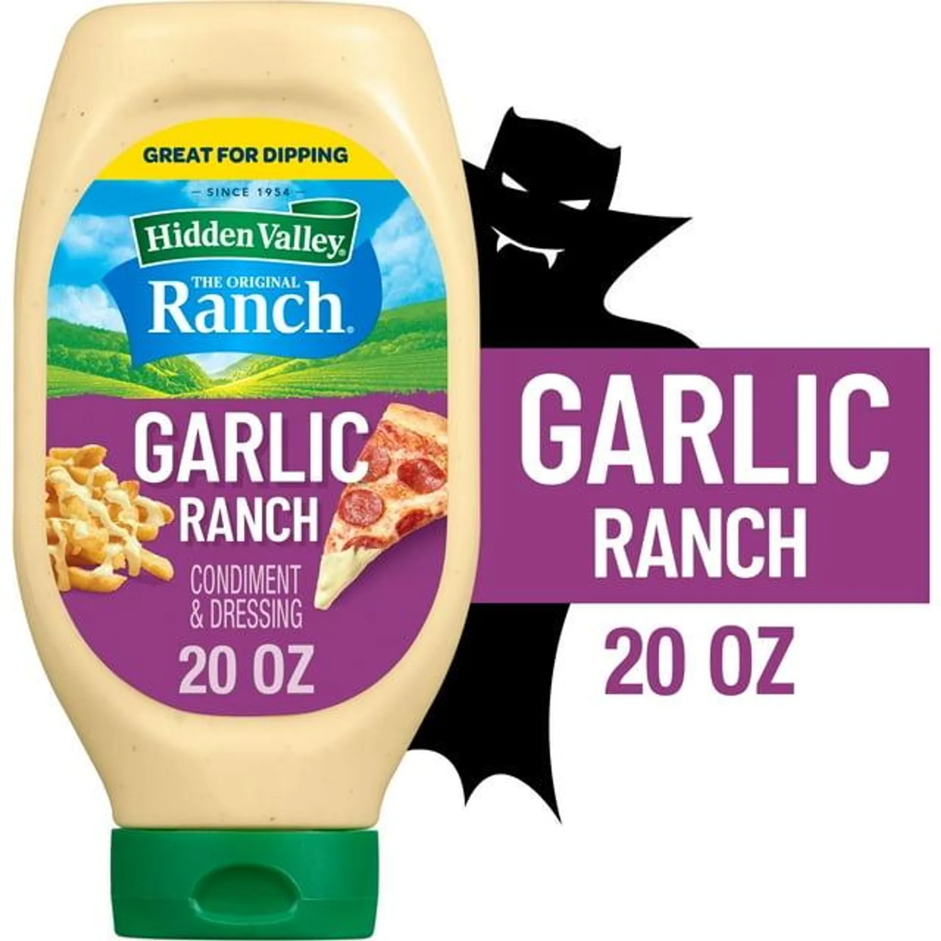 Hidden Valley Garlic Ranch Condiment and Dressing, 20 Fluid Ounce Bottle