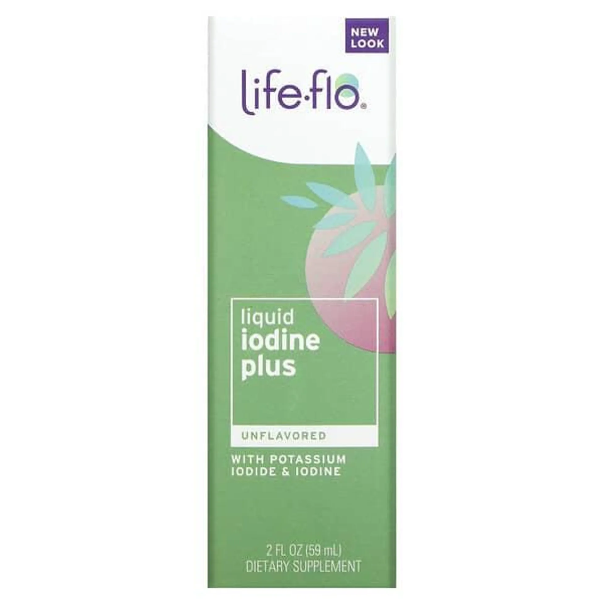 Life-flo, Liquid Iodine Plus, With Potassium Iodide & Iodine, Unflavored, 2 fl oz (59 ml)