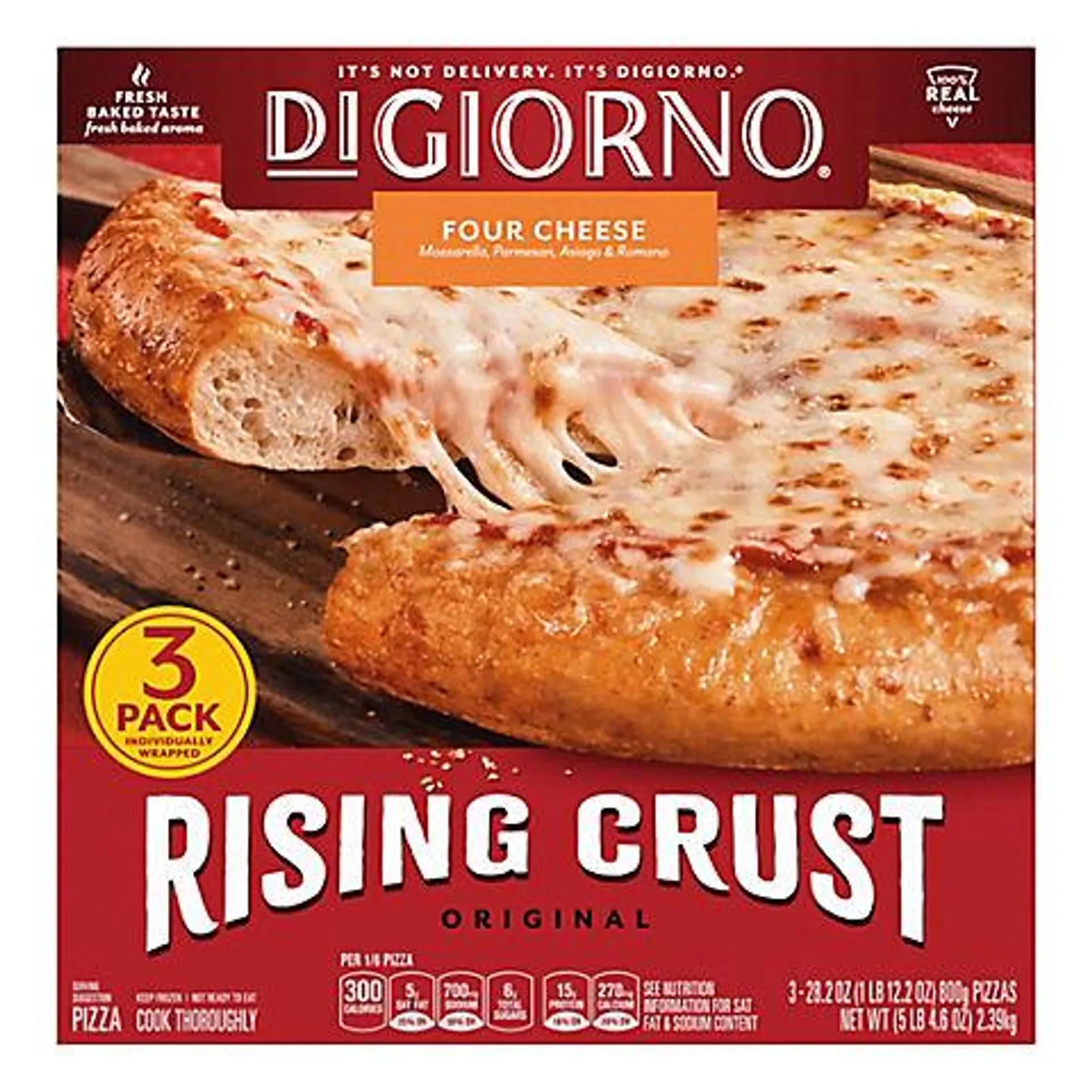 DiGiorno Four Cheese Rising Crust Pizza, 84.6 oz.