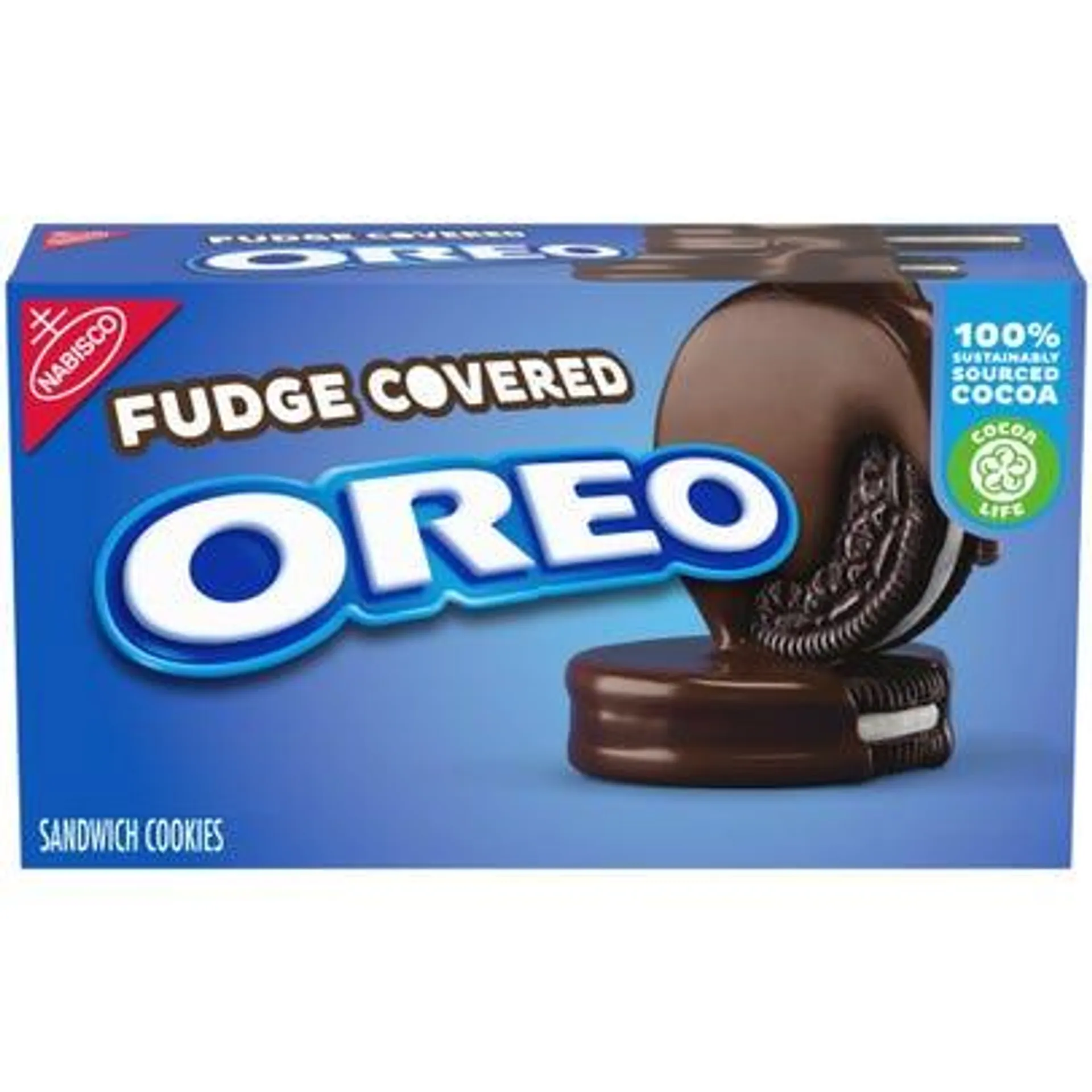 Nabisco Oreo Fudge Covered Chocolate Sandwich Cookies - 7.9 oz