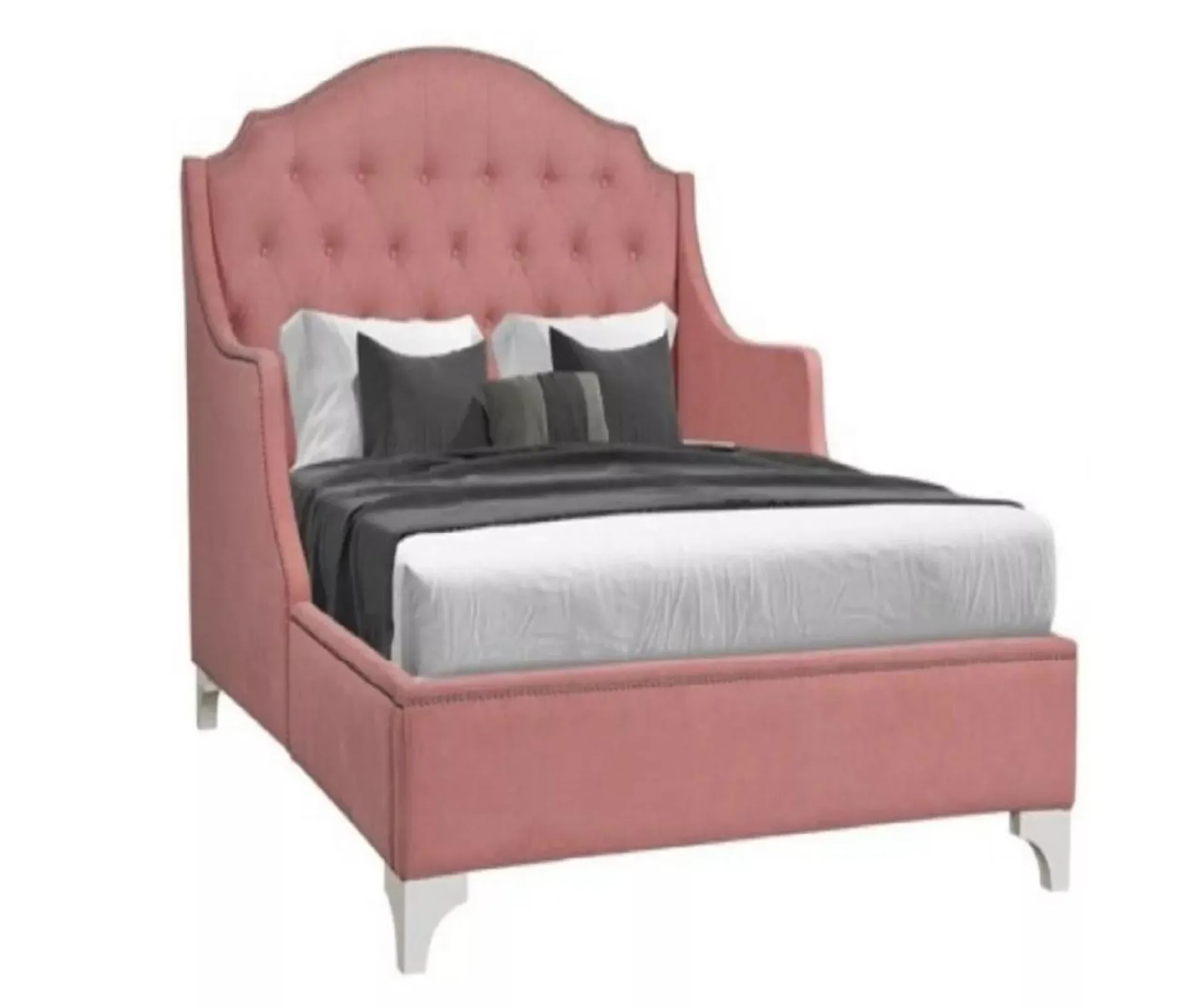 Emma Coral Wingback Upholstered Twin Bed