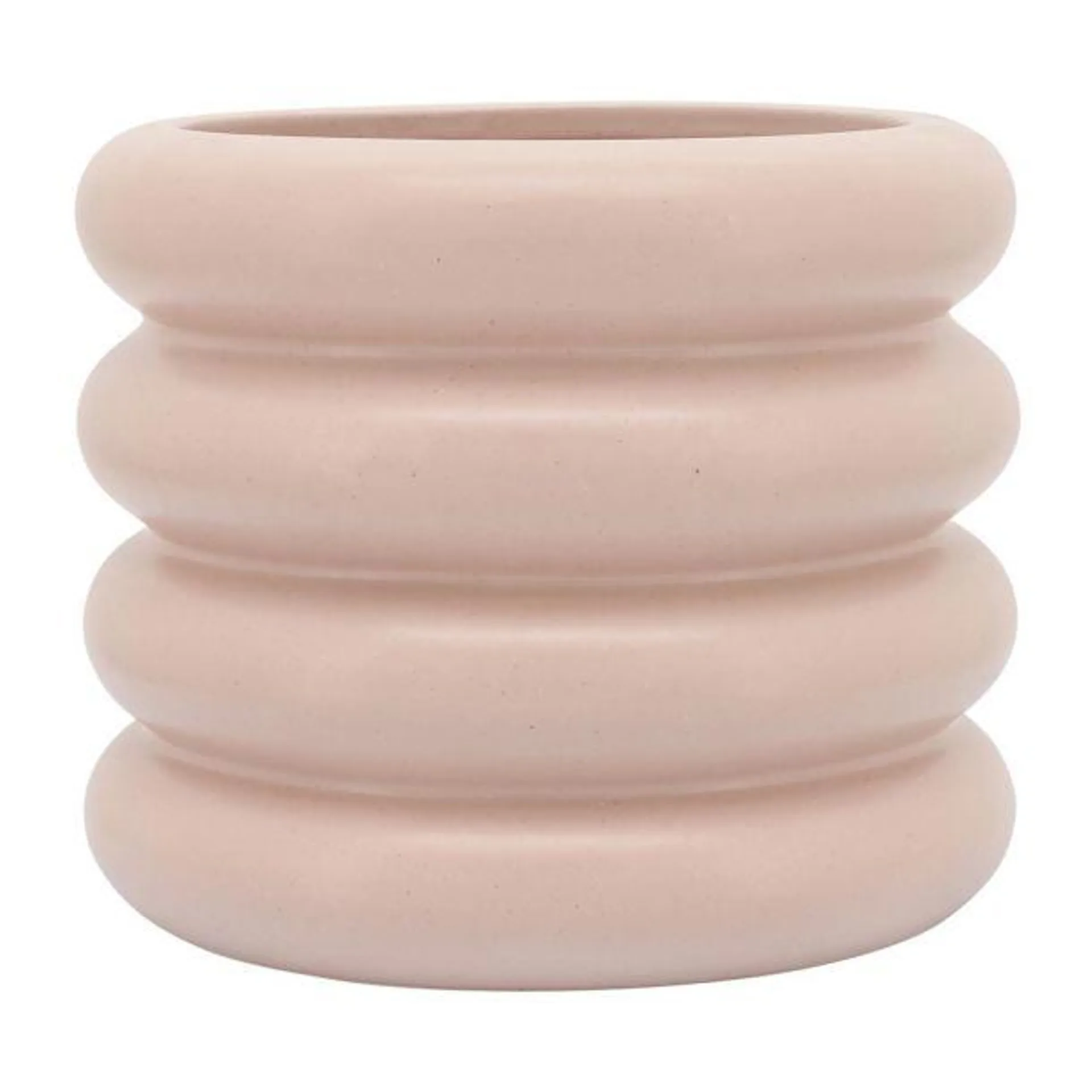 Sagebrook Home Ceramic Bibendum Planter, Pink