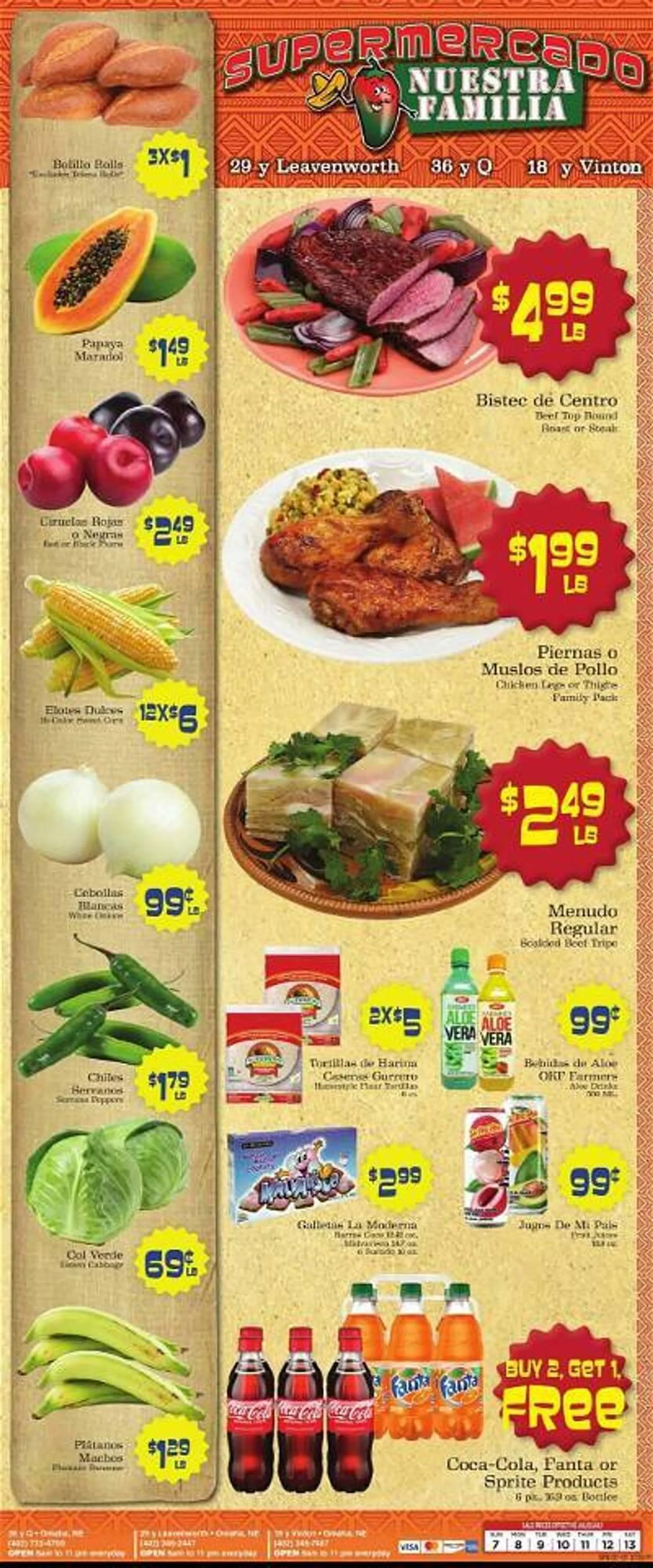 Supermercado Nuestra Familia Weekly Ad - 1