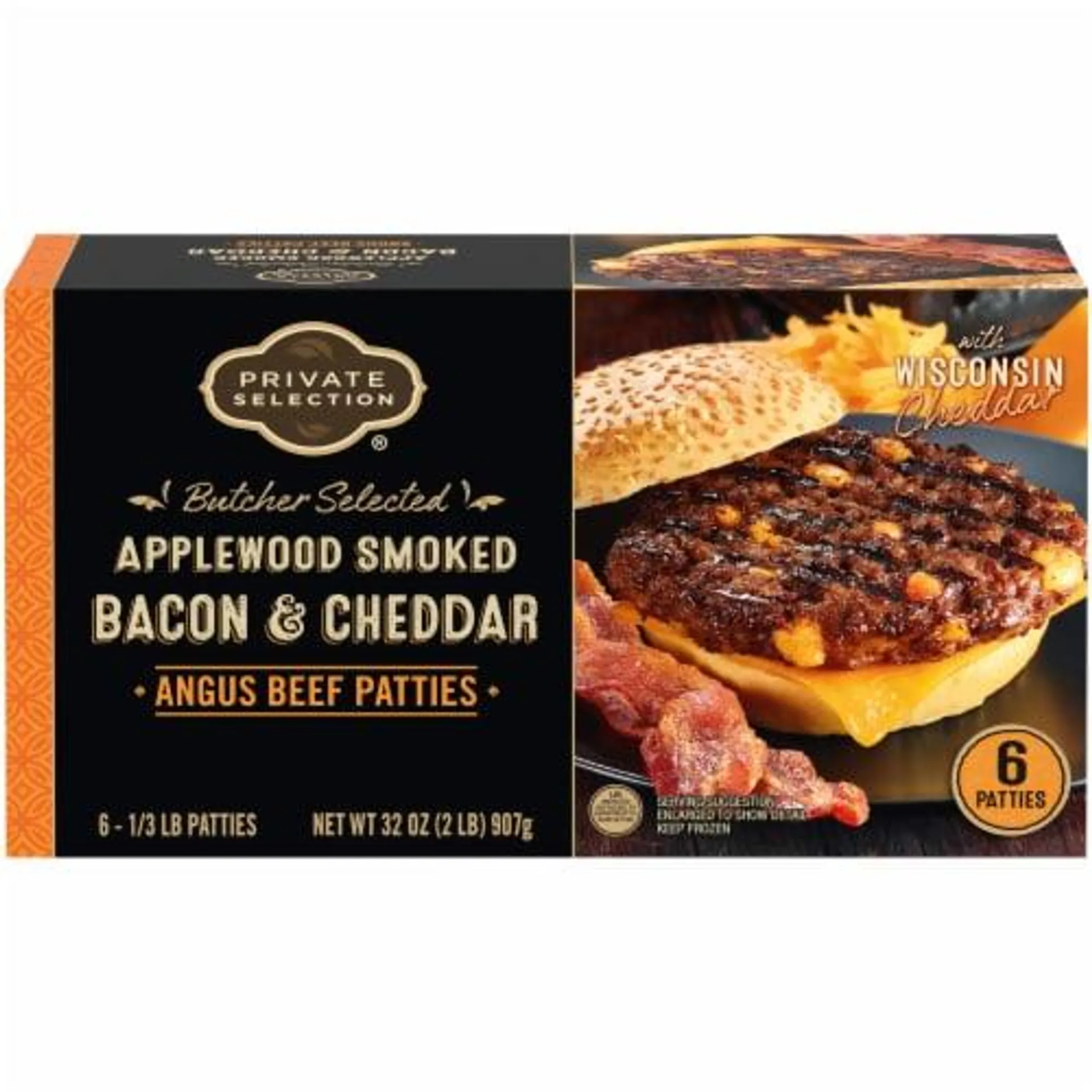 Private Selection® Applewood Smoked Bacon & Cheddar Angus Beef Patties