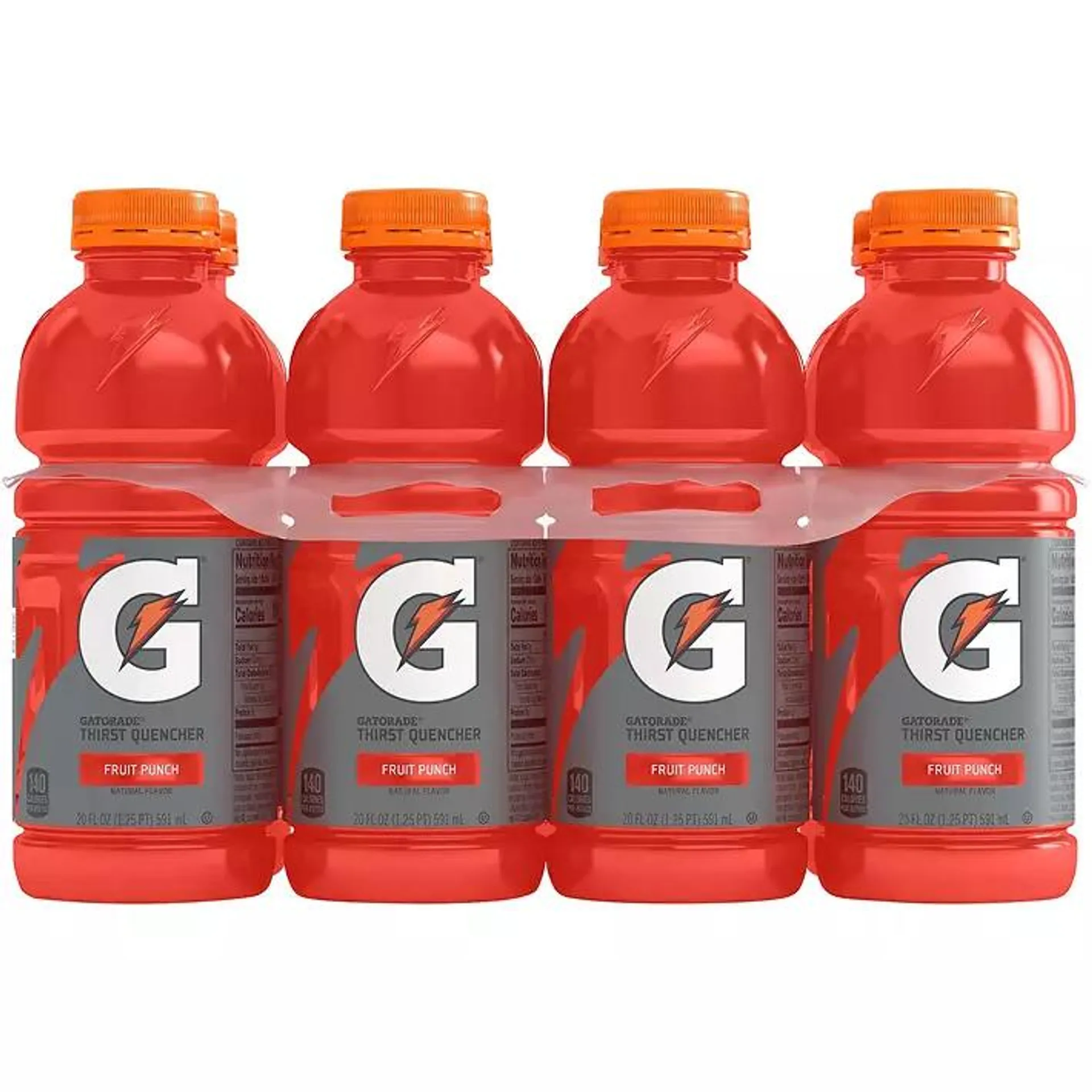 Gatorade Thirst Quencher Fruit Punch Natural Flavor 20 Fl Oz 8 Count