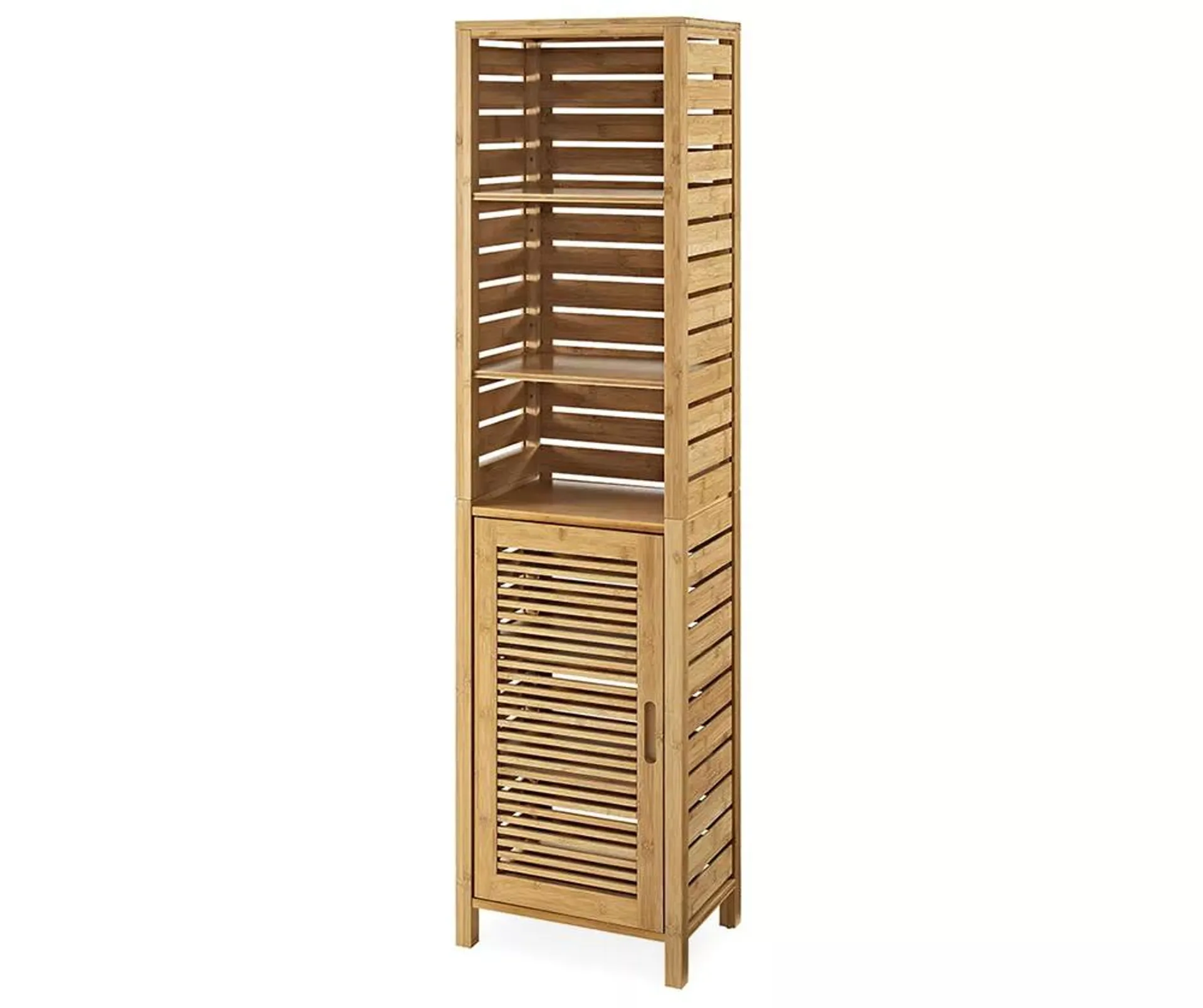 Pierce Bamboo 3-Shelf Tall Cabinet