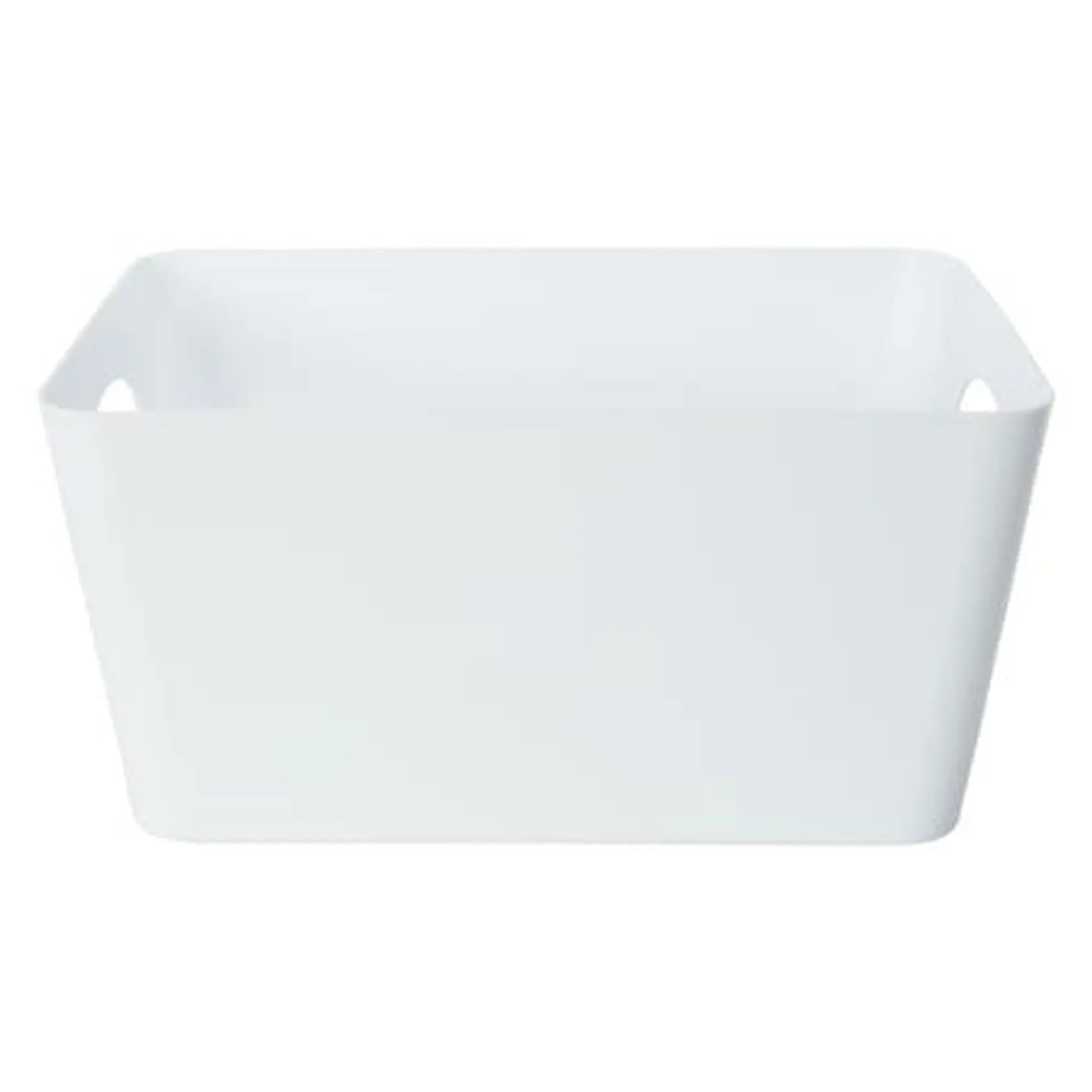 White Curve Storage Bin, Assorted Sizes