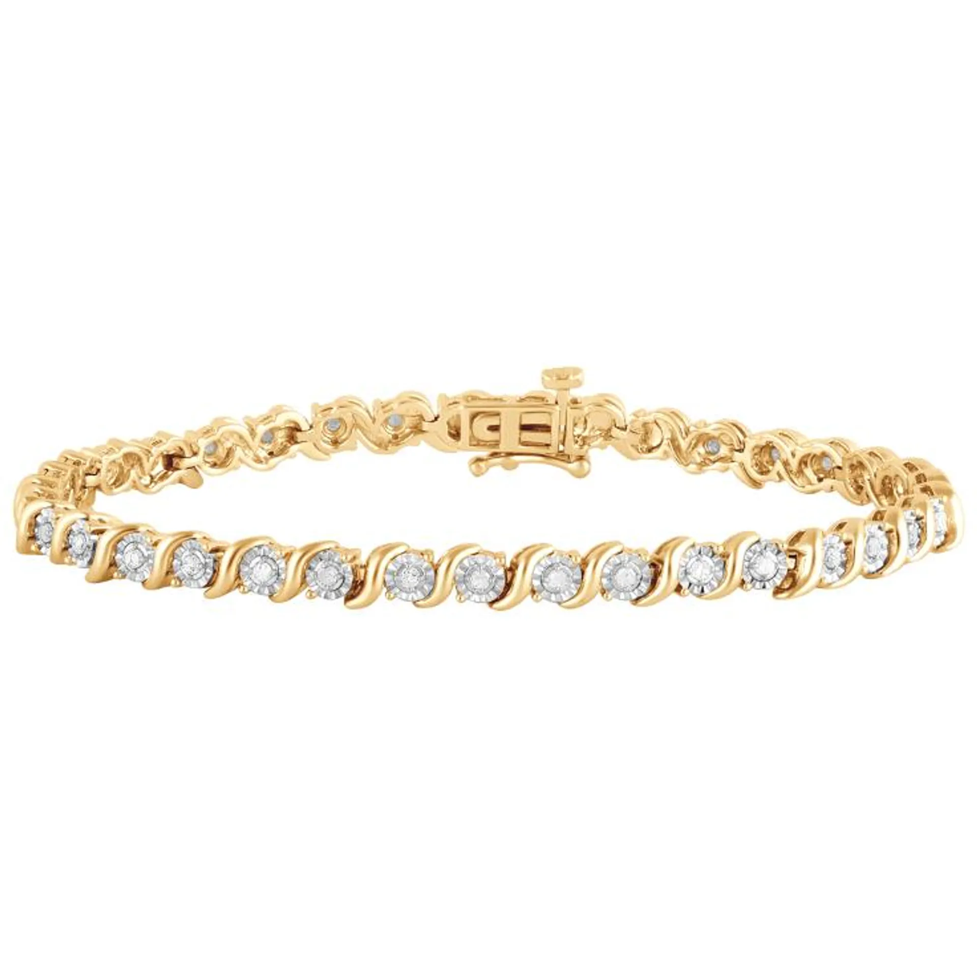 Diamond Muse Pulsera de Diamantes Genuinos de 1/2 Quilate TW