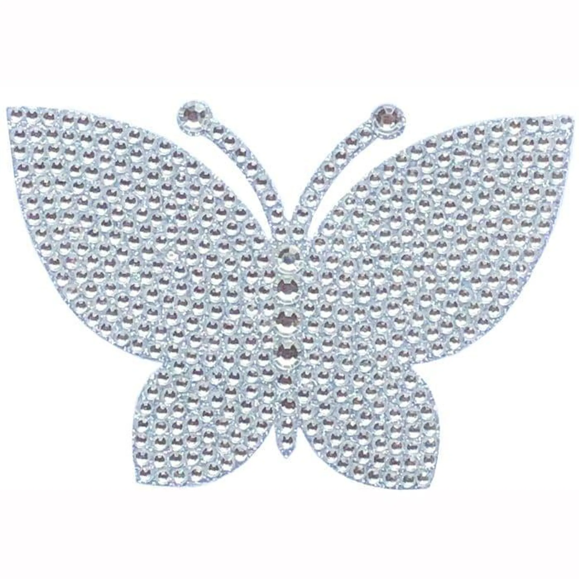 Crystal Heiress Silver Butterfly Bling Decal